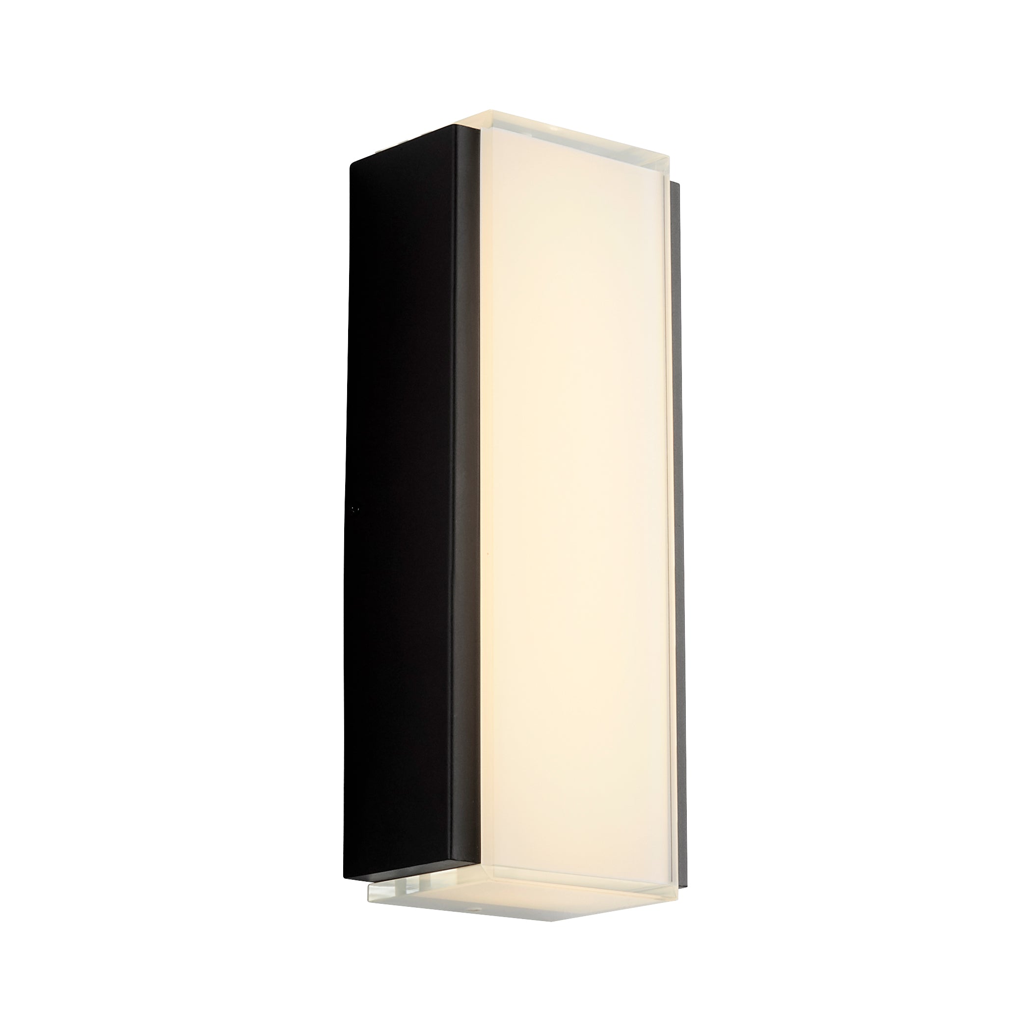 Oxygen Helio 3 745 15 Outdoor Wall Sconce Light - Black Waterproof Exterior Lighting for Patio, Garden & Porch