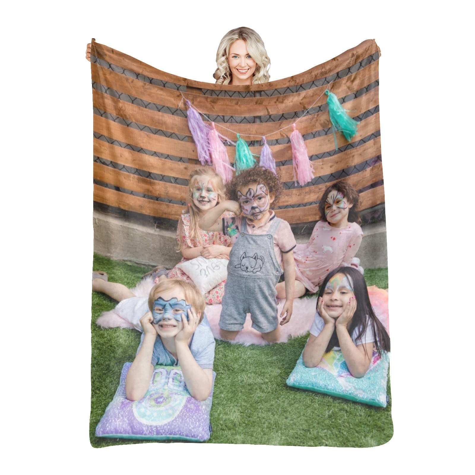 Custom Photo Blanket - Personalized Baby Blanket Gift for Boys & Girls | Birthday Souvenir, Newborn Gift | Perfect for Nursery, Baby Showers & Special Occasions