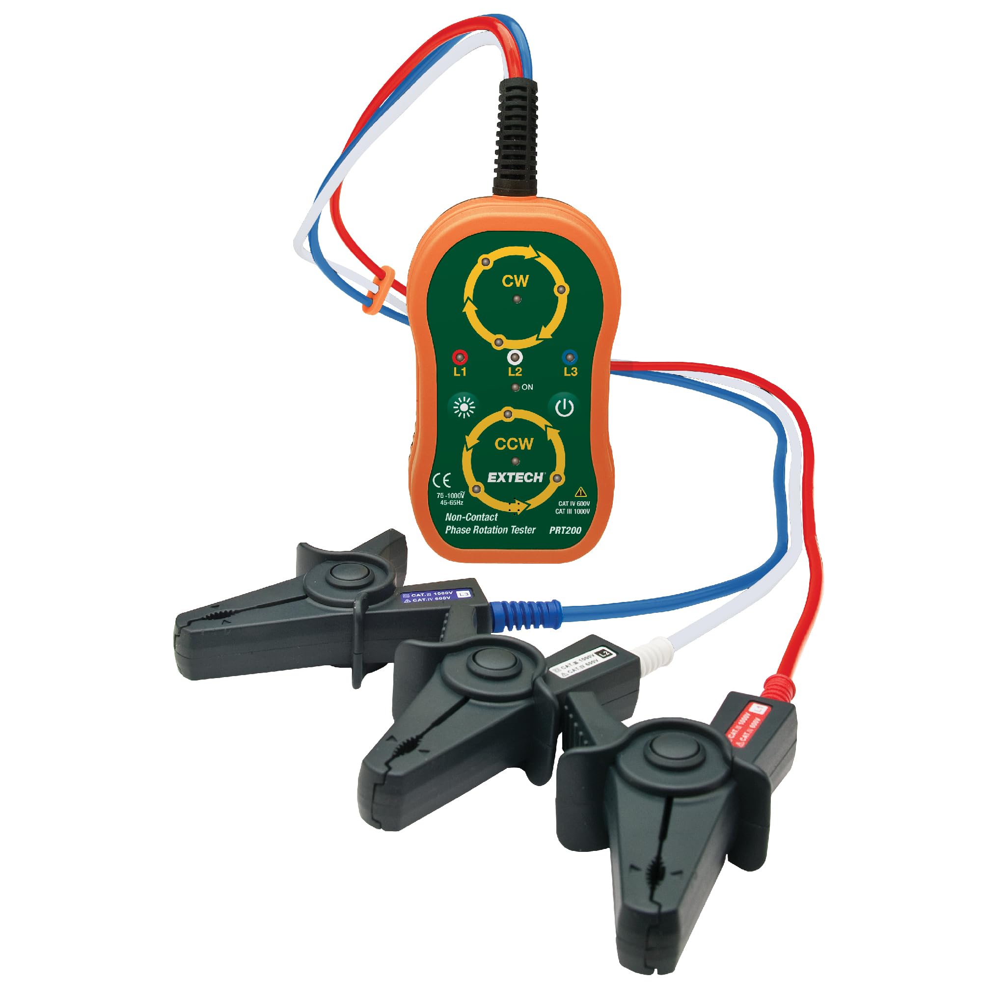 Extech PRT200 Non-Contact Phase Sequence Tester - 3-Phase Rotation Detector for Electricians | Easy-to-Use Voltage Tester for HVAC, Motors & Industrial Equipment Maintenance