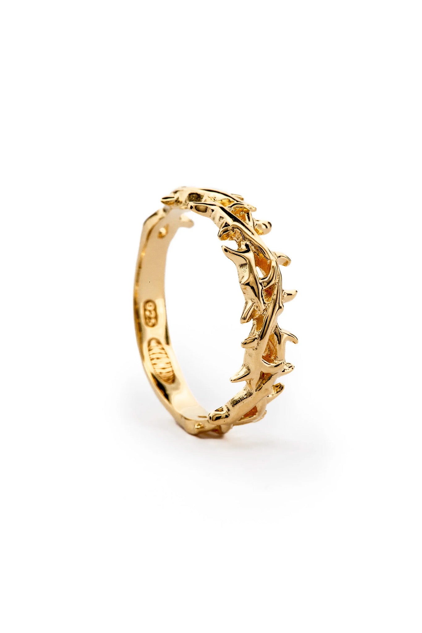 Thorns II Ring - 14K Gold Plated Gothic Punk Jewelry for Women & Men | Perfect for Halloween, Cosplay, and Alternative Fashion