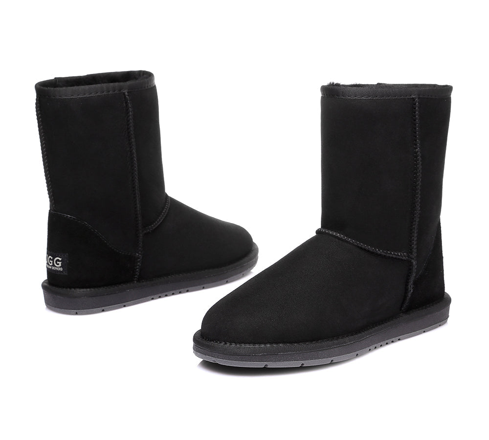 Australian Shepherd® Kids UGG Boots - Genuine Sheepskin Wool Short Classic Boots for Boys & Girls | Warm & Cozy Winter Footwear for Outdoor Play & Casual Wear