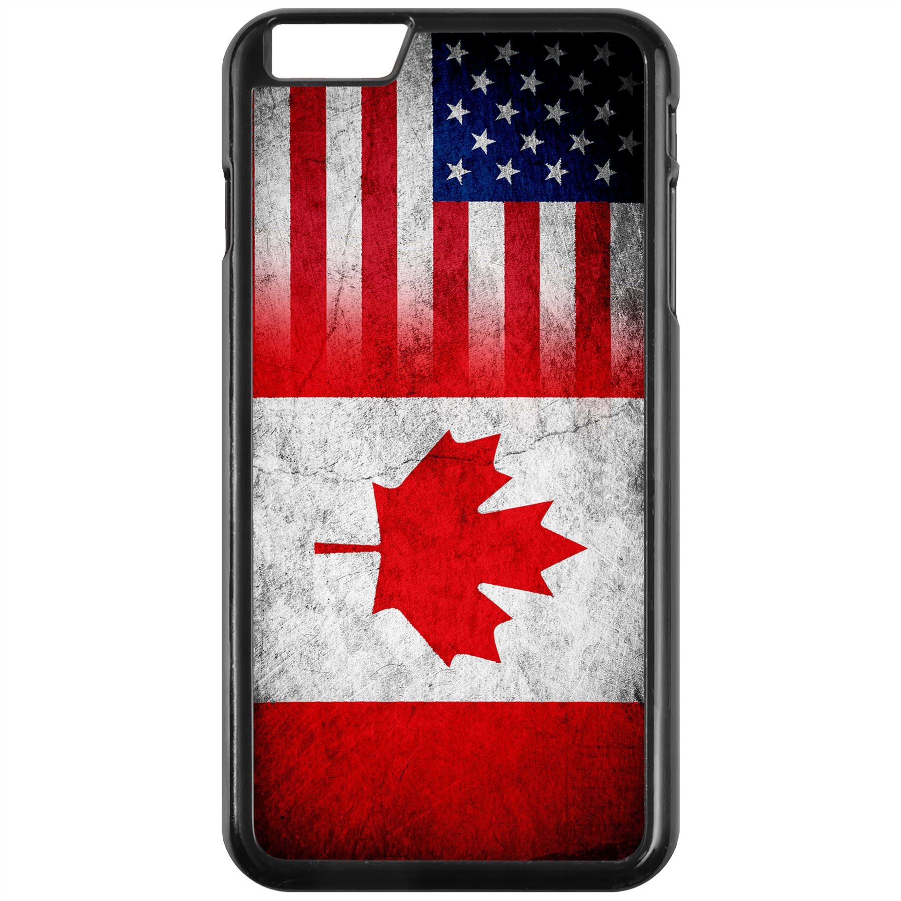 Premium iPhone 6 Plus Case with Canadian Flag Design - Durable Protective Cover for Travel & Daily Use | Rustic USA Style