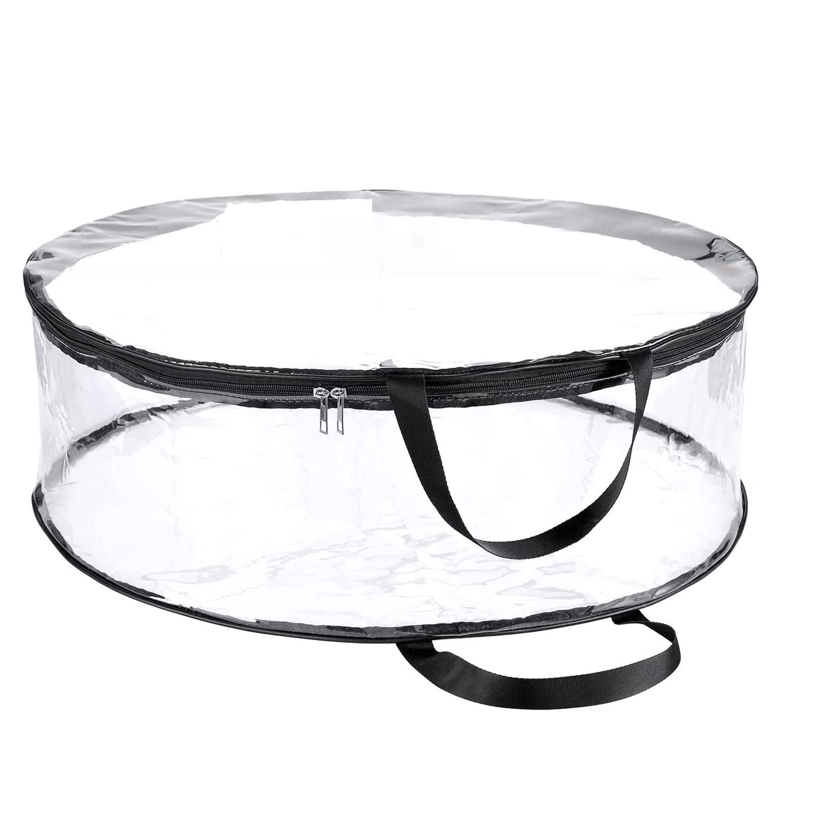 Under Bed Storage Bags for Clothes & Shoes - Transparent Holiday Wreath Organizer for Christmas Decorations - Space Saving Closet Organization Solution (Size B, One Size) - Perfect for Seasonal Decor Storage & Small Space Organization