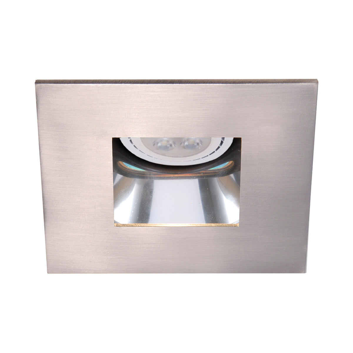 4 Inch Low Voltage LED Recessed Trim - Specular Clear & Brushed Nickel Finish for Kitchen, Bathroom, and Ceiling Lighting