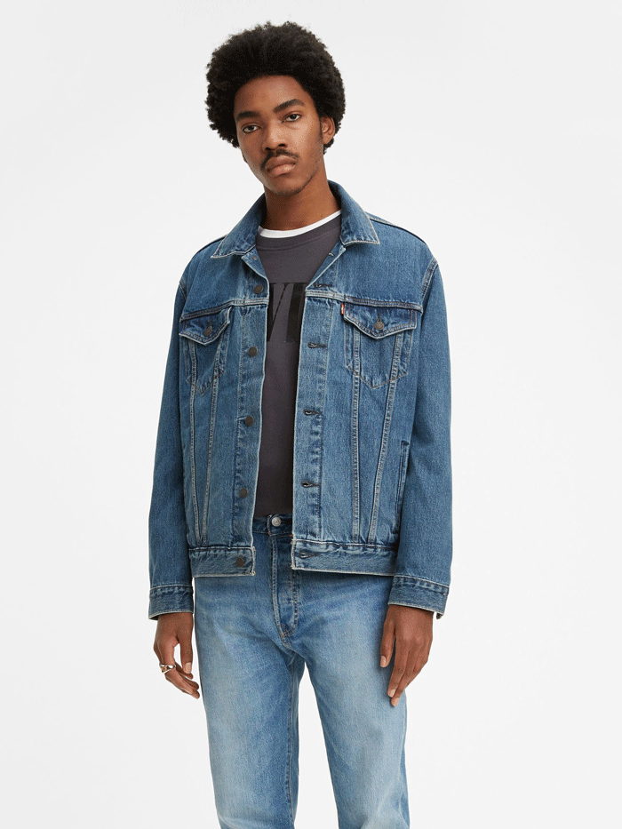 Levi's Men's Denim Trucker Jacket - Medium Wash, Classic Fit, Stylish & Durable for Casual Wear & Outdoor Activities