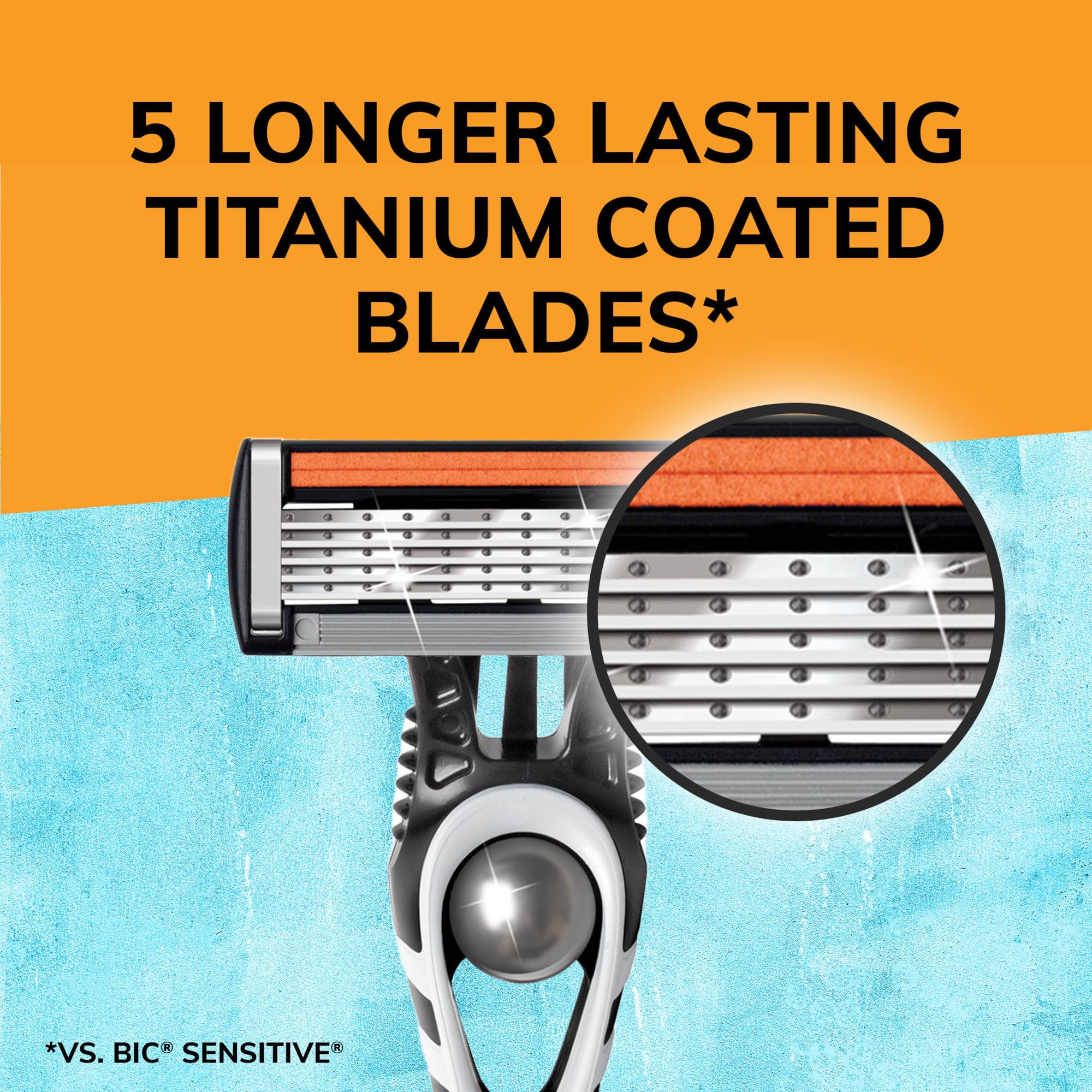 BIC Flex 5 Disposable Razors for Men - 5-Blade Shaving Razor for Smooth & Comfortable Shave - Long-Lasting Face Razor - 6 Count (Pack of 1) - Perfect for Travel, Gym & Daily Shaving Routine