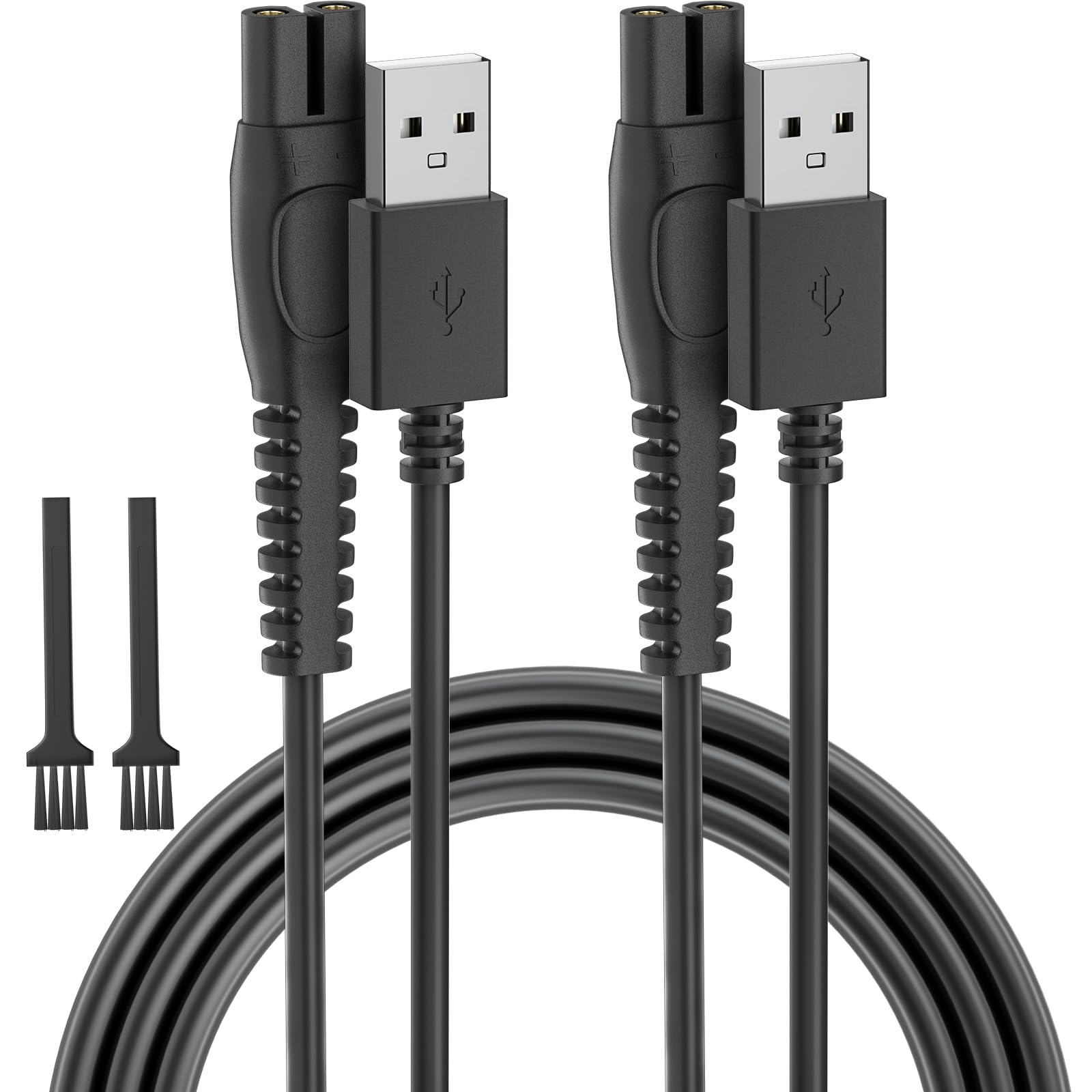 BENSN 5V Replacement Charger Cord for Philips Norelco OneBlade QP2724 QP2834 QP1924 QP4631 QP4530 QP1324 QP6552 - Compatible with New Versions Only [2-Pack, 3.3ft] - Perfect for Home Travel & Gym Use