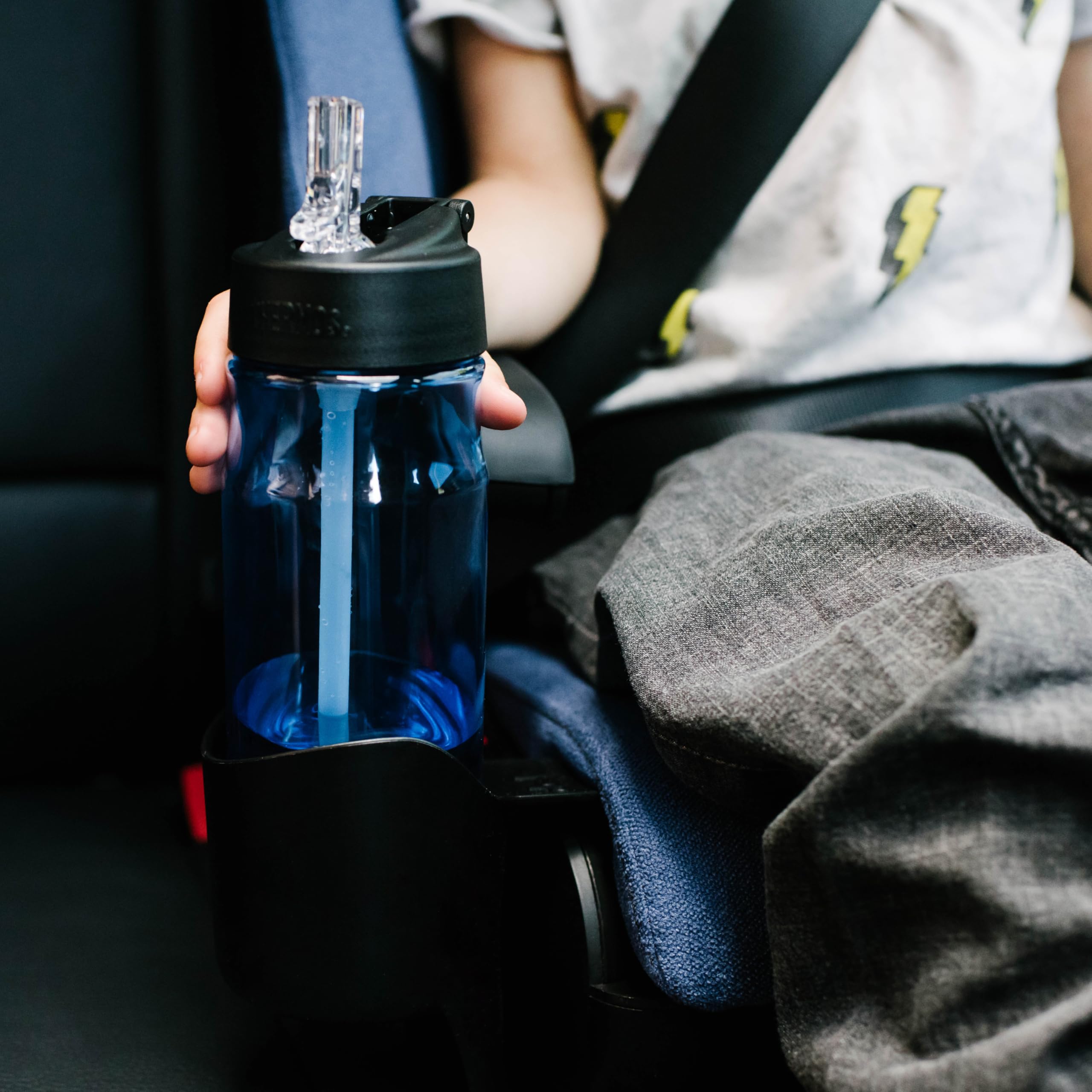Clek Oobr High Back Booster Car Seat - Adjustable Headrest & Reclining Design, LATCH System, Flame Retardant-Free Fabric for Kids 4-12 Years | Safe for School, Travel & Road Trips