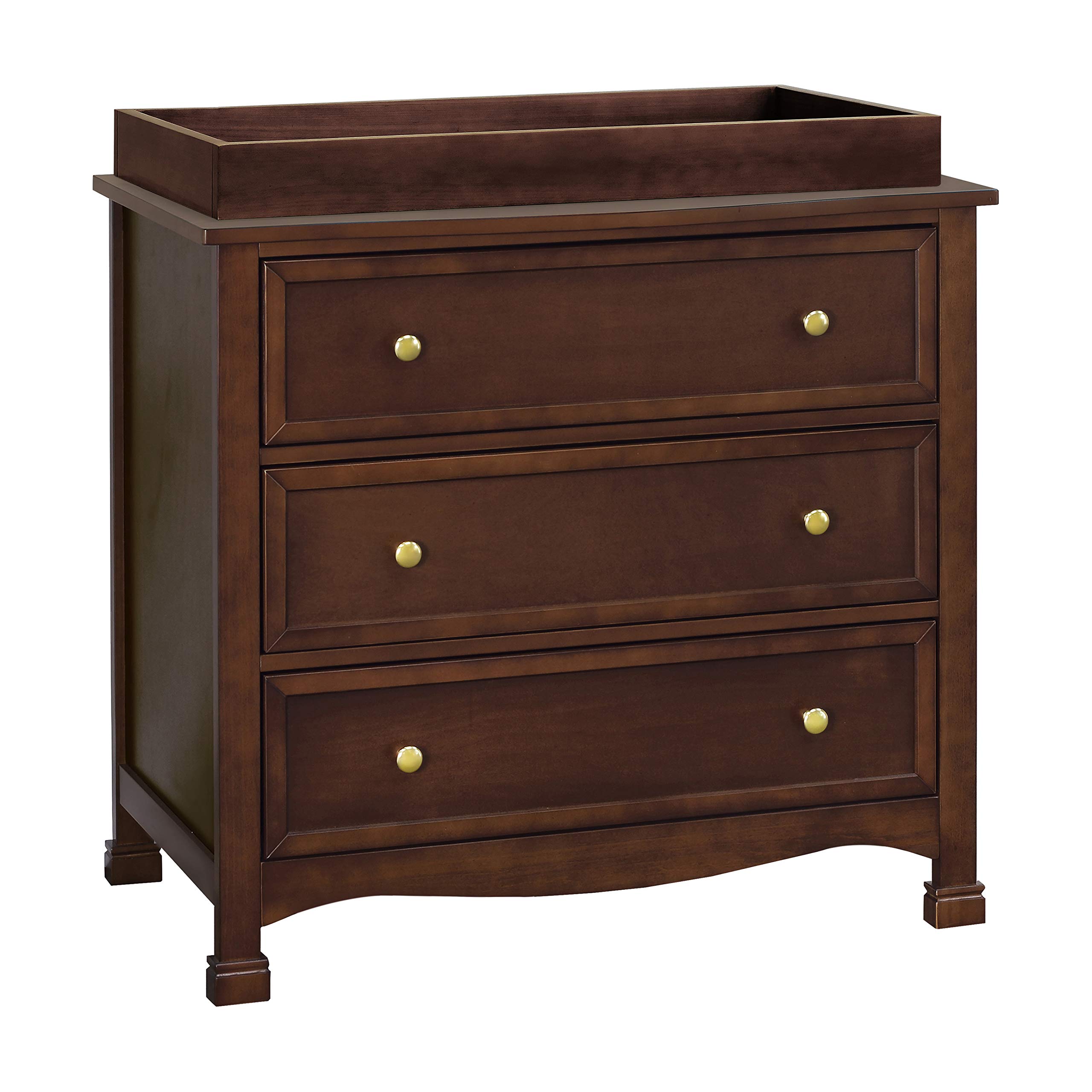 DaVinci Kalani 3-Drawer Espresso Wood Dresser - Modern Nursery & Kids Room Storage Furniture for Bedroom Organization