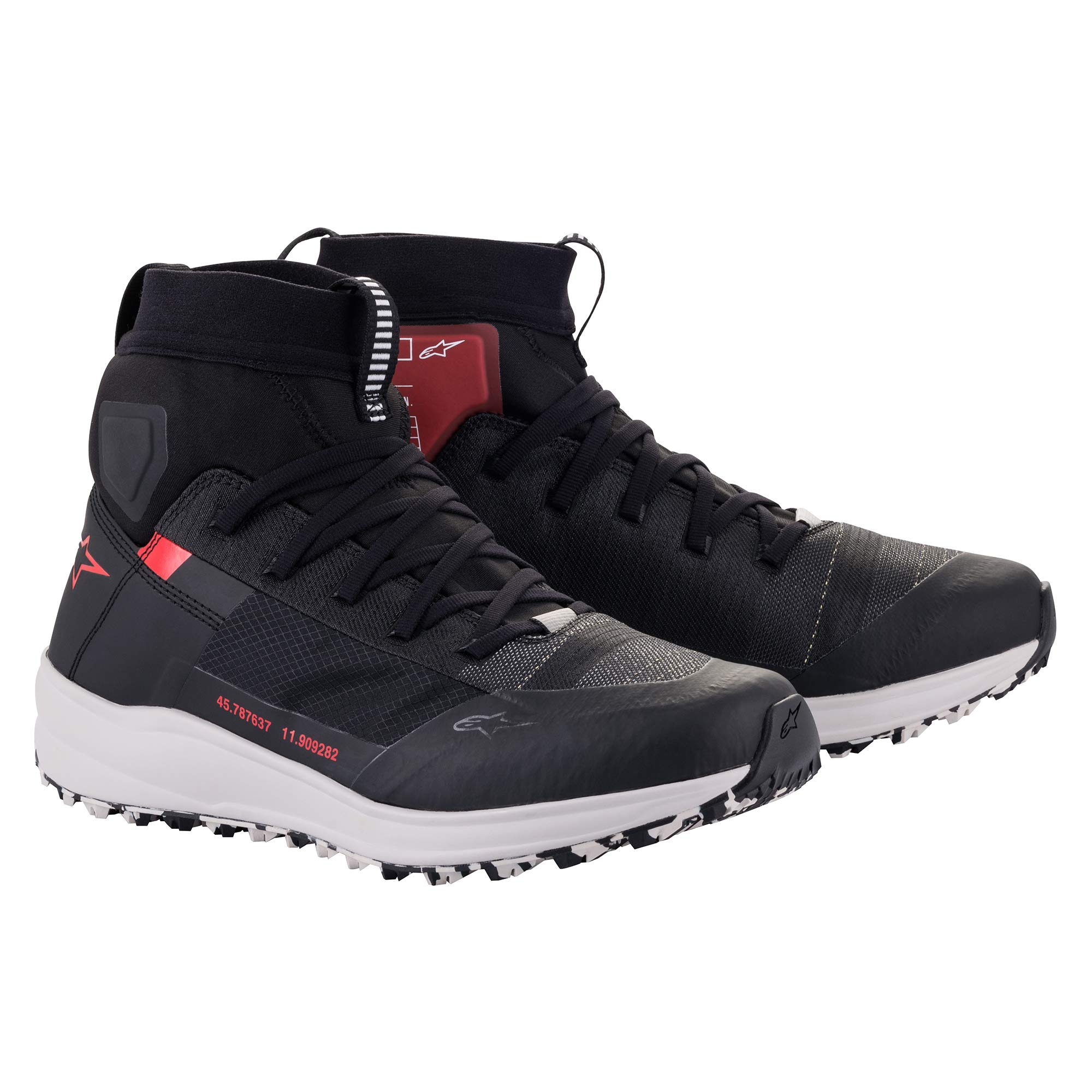 Alpinestars Speedforce Motorcycle Shoes Size 13 - Black/White/Red - High-Performance Racing Boots for Track & Street Riding