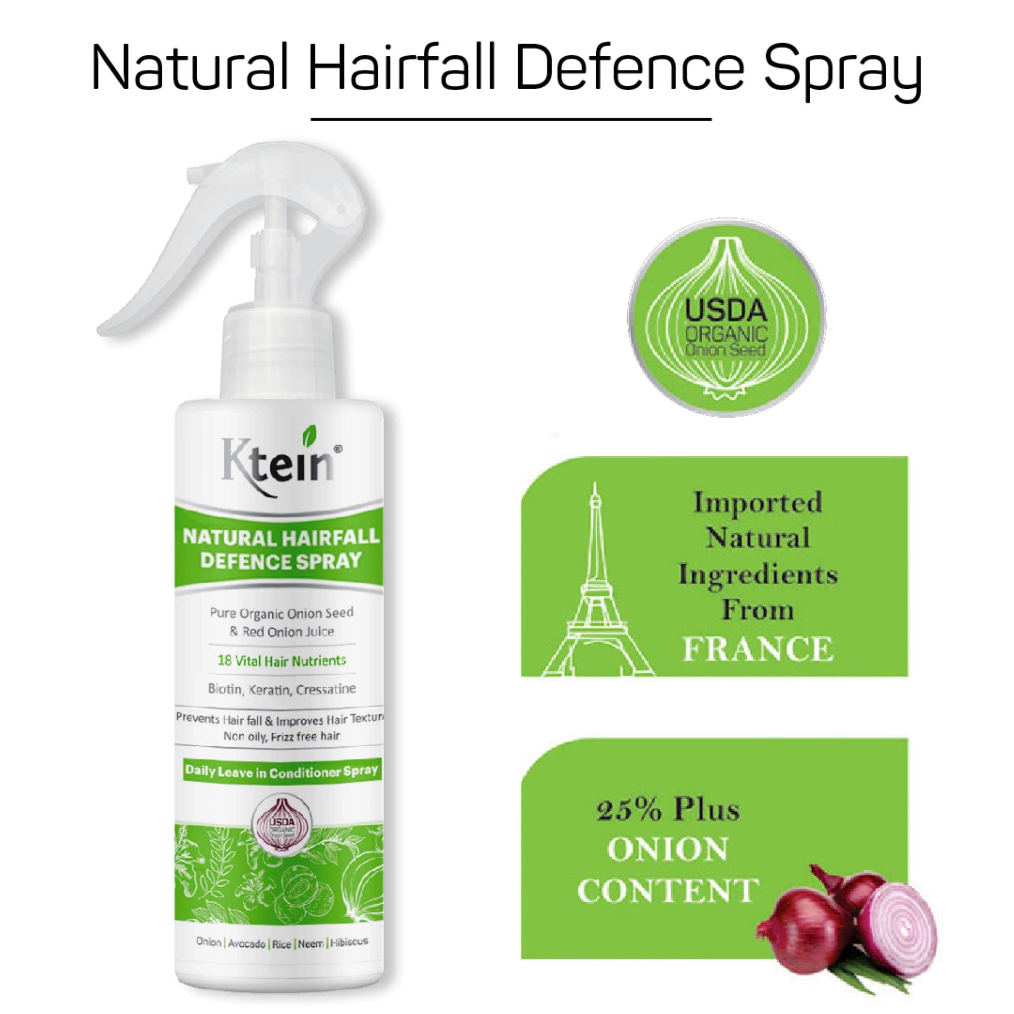 Ktein Heat Protection & Defense Spray Combo 200ml - Thermal Shield for Hair Styling & Damage Repair - Perfect for Blowouts, Straightening & Curling