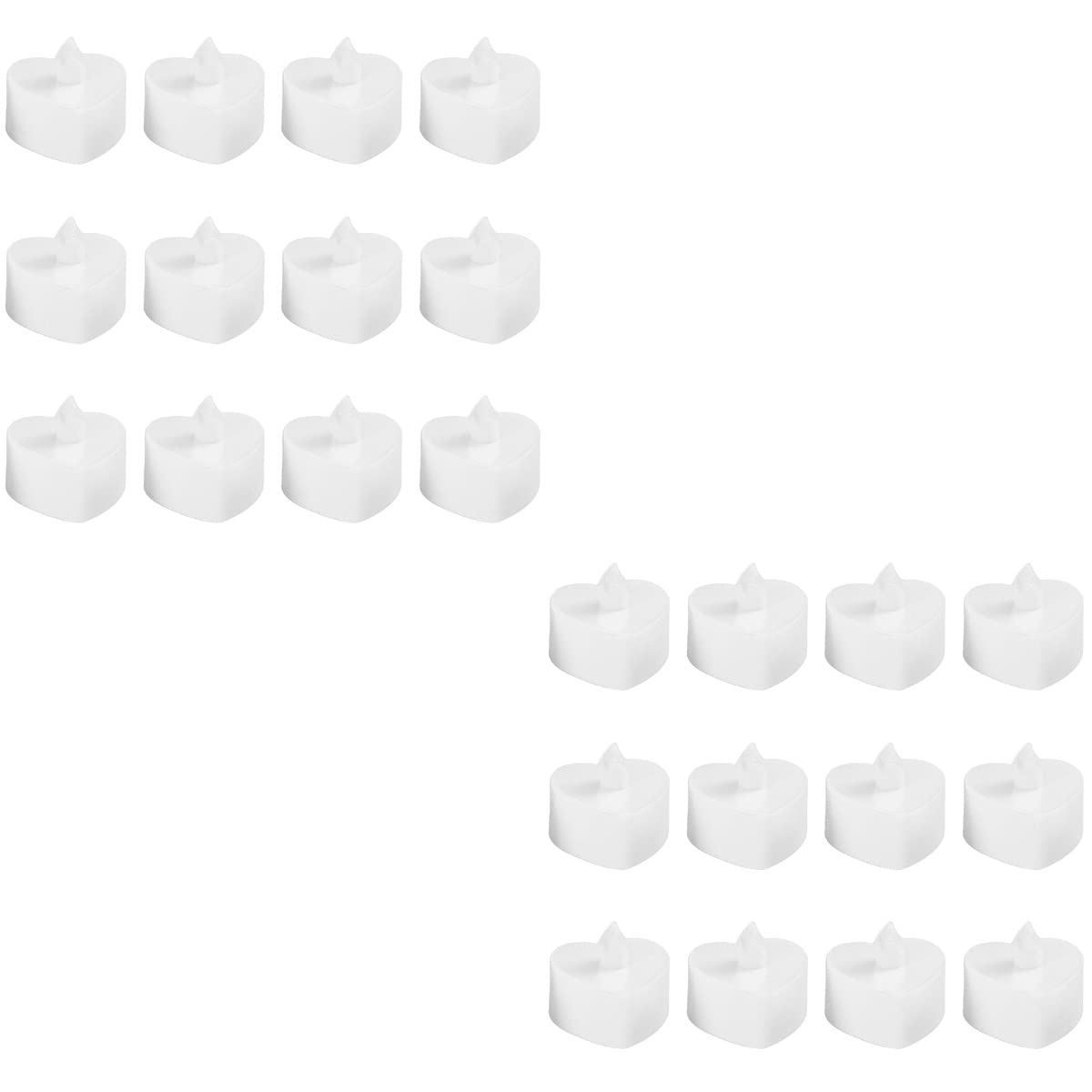 Balacoo 24pcs LED Heart Tea Lights - Flameless Candles for Wedding & Valentine's Party Decor