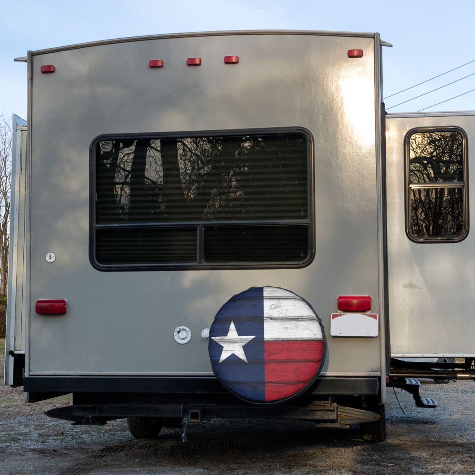 Texas Flag Spare Tire Cover - 15 Inch Dust-Proof Wheel Protector for Trailers, RVs, SUVs & Trucks | Durable Waterproof Tire Accessory for Road Trips & Off-Road Adventures