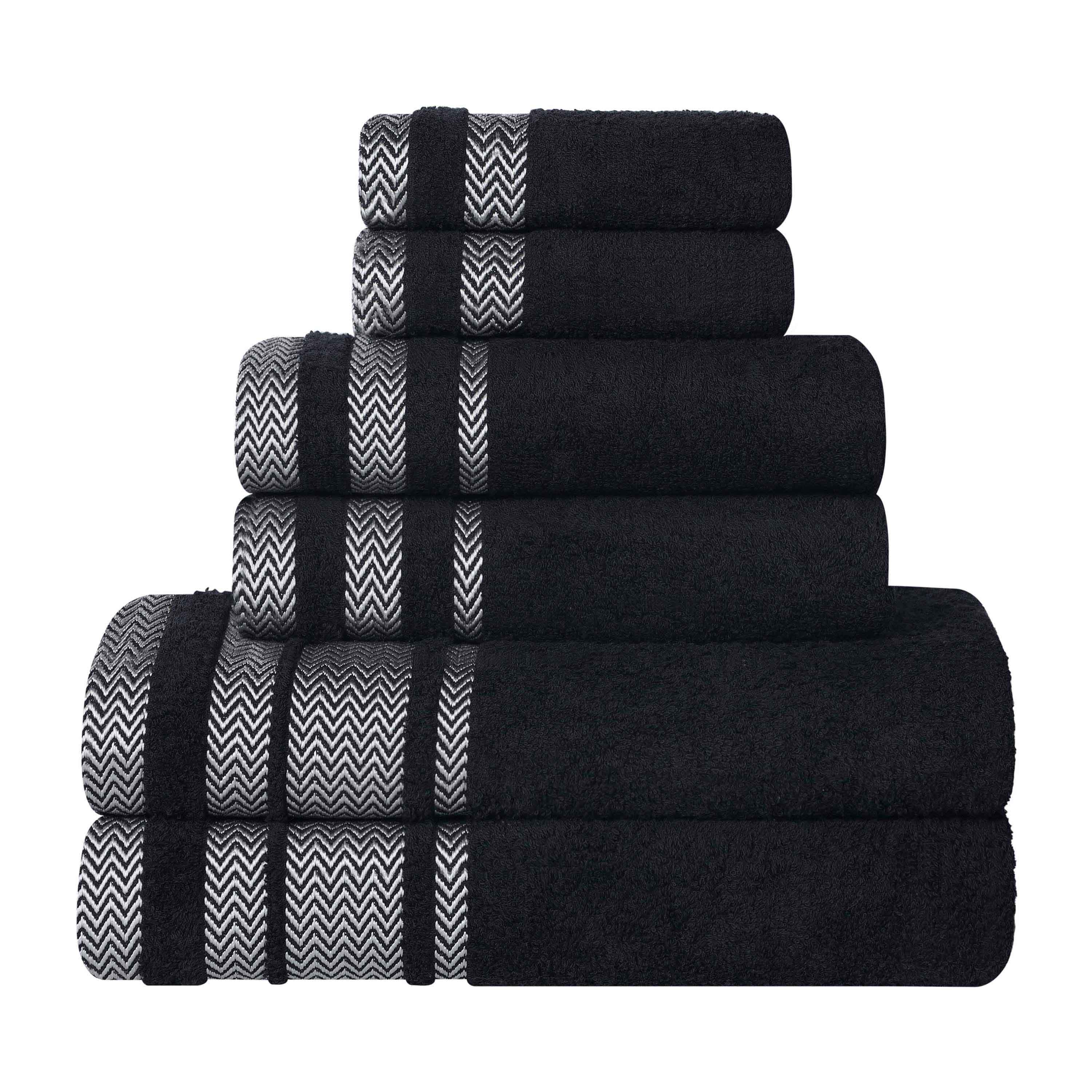 Premium 6-Piece Cotton Towel Set - Medium Weight, Soft & Absorbent Bath Towels for Spa, Gym, or Home Use - Hays Brand