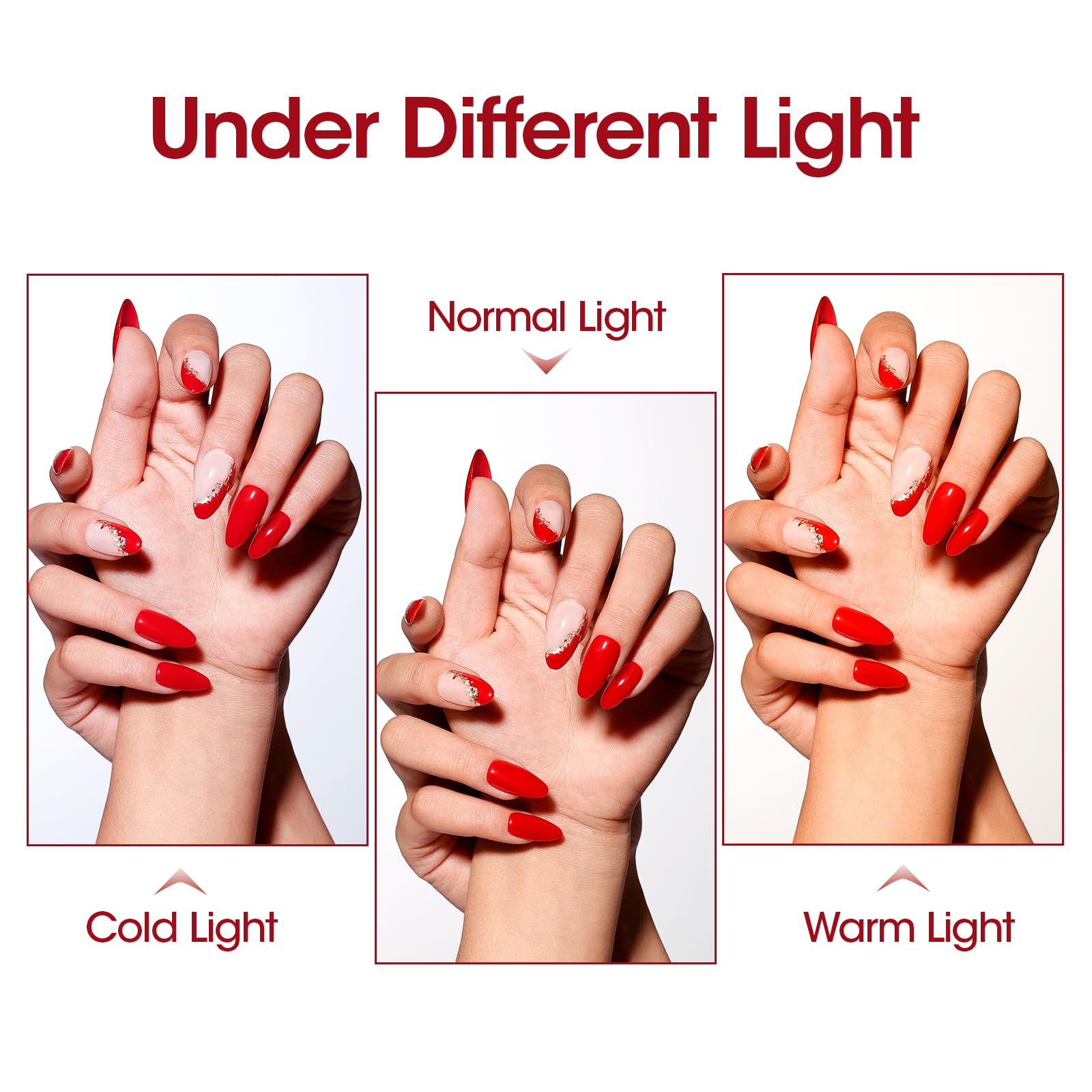 Gellen 6 Colors Red Rose Pink Jelly Gel Nail Polish Set - Soak Off UV/LED Light Cured Nail Art Kit with French Tips | Valentine's Day Gifts for Women, DIY Manicure at Home, Salon Quality Nail Care