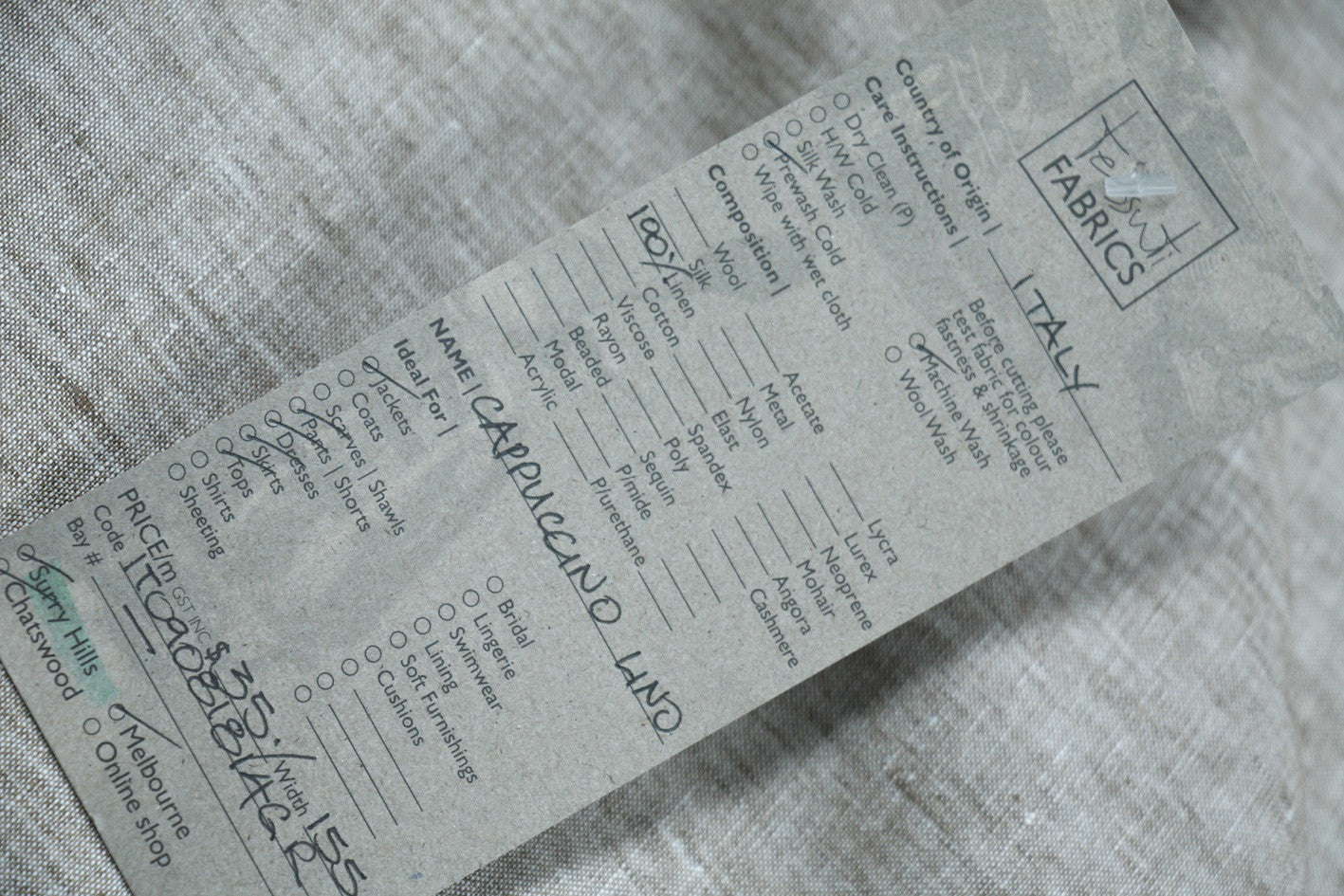 Premium Cappuccino Lino - Soft & Stylish Home Decor Fabric for Curtains, Pillows & Table Runners - Perfect for Living Room, Bedroom & Dining Room Decor