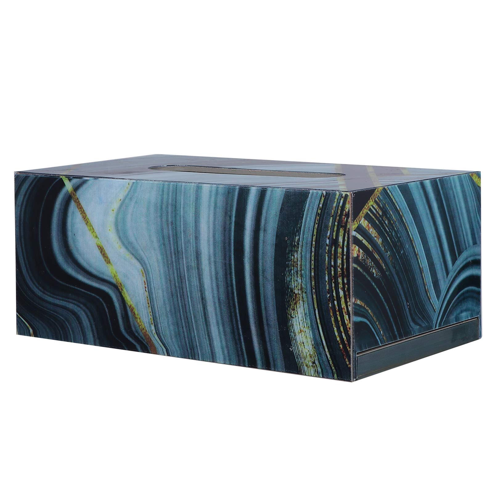 Marble Grain Tissue Box Holder & Napkin Dispenser - Stylish Home Organizer for Bathroom Vanity, Bedroom & Living Room | Perfect for Home Decor & Tissue Storage