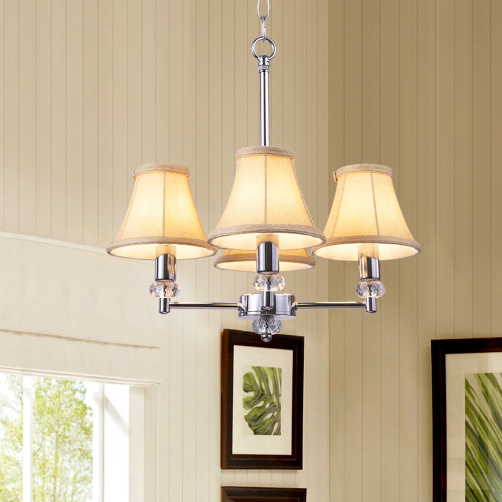 6-Pack Wellmet Small Clip-On Drum Lamp Shades for Candle Bulbs - 3x6x5 Inches - Perfect for Bedside, Desk & Decorative Lighting