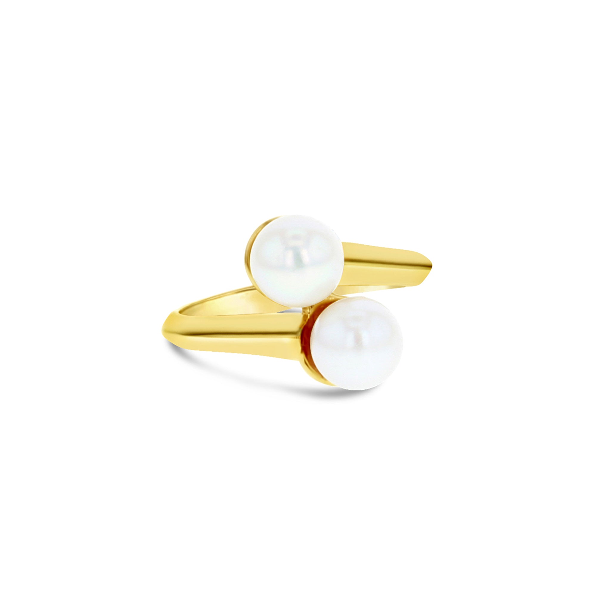 14K Yellow Gold Pearl Cluster Ring - 7mm Cultured Pearl Statement Jewelry for Women | Elegant Gift for Brides, Anniversaries & Special Occasions