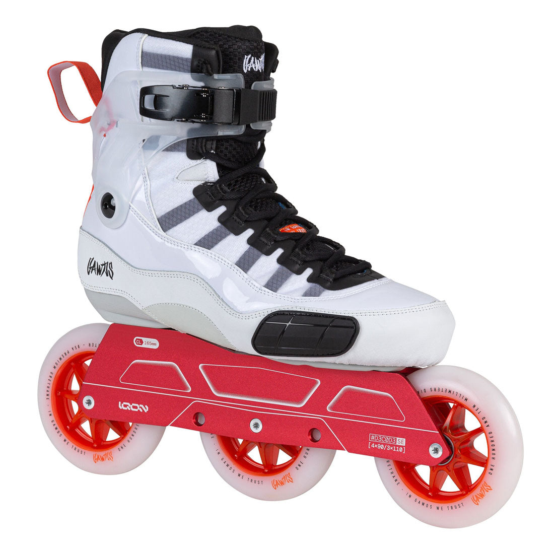 Gawds Aton Urban Skates - White/Red - High-Performance Inline Skates for City Commuting & Street Skating