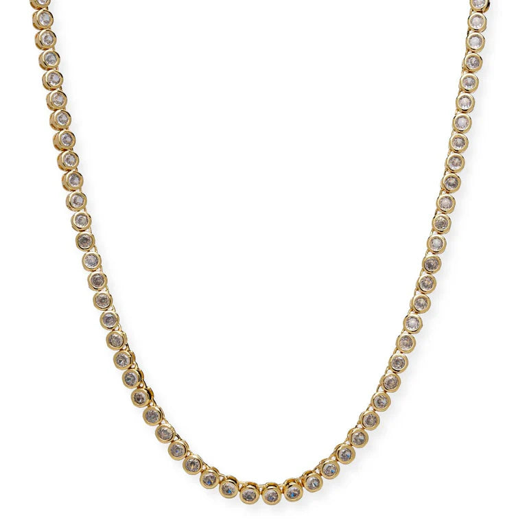 Bracha Mali Gold Tone Tennin Necklace - Elegant Layered Pendant Jewelry for Women, Perfect for Daily Wear, Parties & Special Occasions