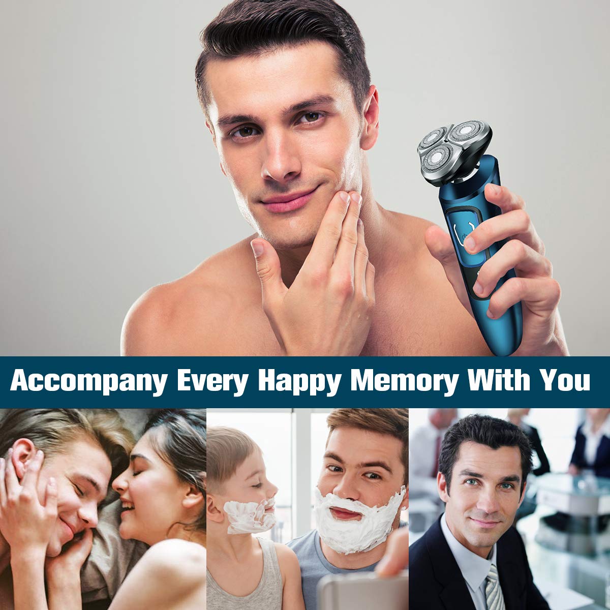 Vifycim Electric Shavers for Men - 3-in-1 Cordless Wet/Dry Razor with Precision Trimmer - Perfect for Travel, Gym & Daily Shaving at Home