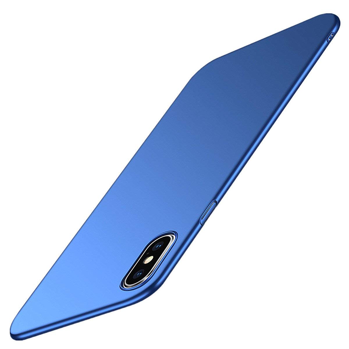 Shenzkeji Slim Fit iPhone Xs/X Case - Ultra Thin Hard Plastic Matte Finish Grip Cover for 5.8 Inch, Blue - Perfect for Everyday Use and Travel