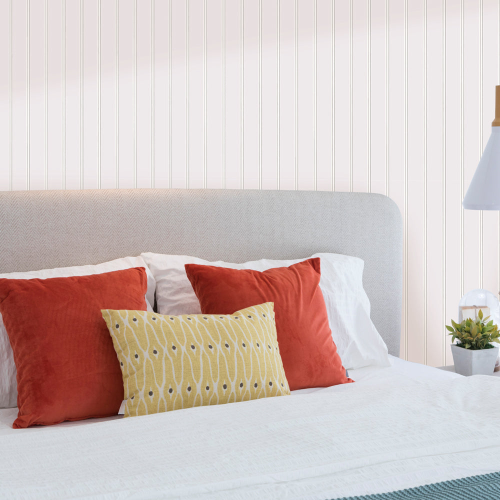 Self-Adhesive Beadboard Wallpaper - Easy Peel & Stick Wall Panel for Kitchen, Bathroom & Home Decor - Waterproof & Removable DIY Backsplash
