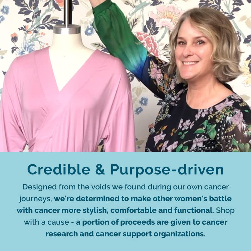 Post Mastectomy Pajamas with Drain Holder Pockets - Soft Comfortable Recovery Sleepwear for After Surgery, Tummy Tuck, C-Section & Hysterectomy - Perfect for Hospital Stay and Home Healing