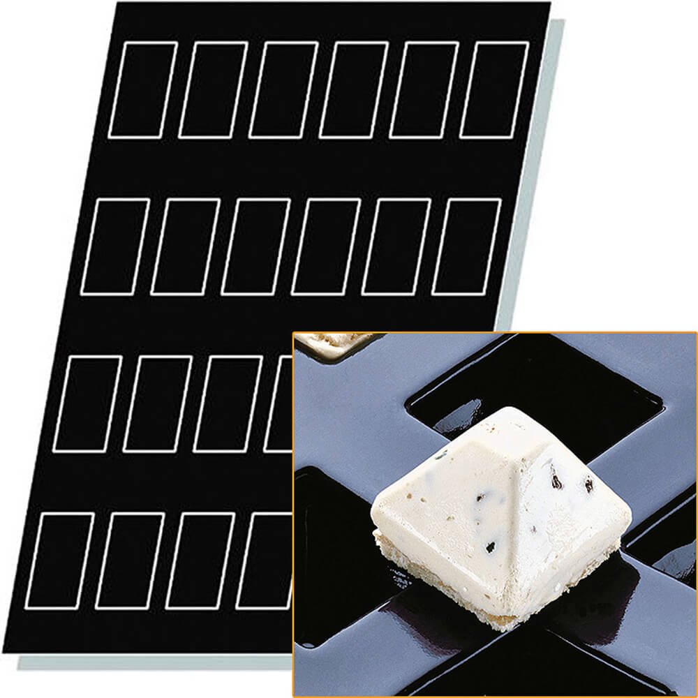Matfer Bourgeat Silicone Flexipan Rectangular Baking Molds - 24 Cups Non-Stick Bakeware for Muffins, Cupcakes & Brownies (336010) | Perfect for Home Baking, Party Desserts & Professional Pastry Chefs
