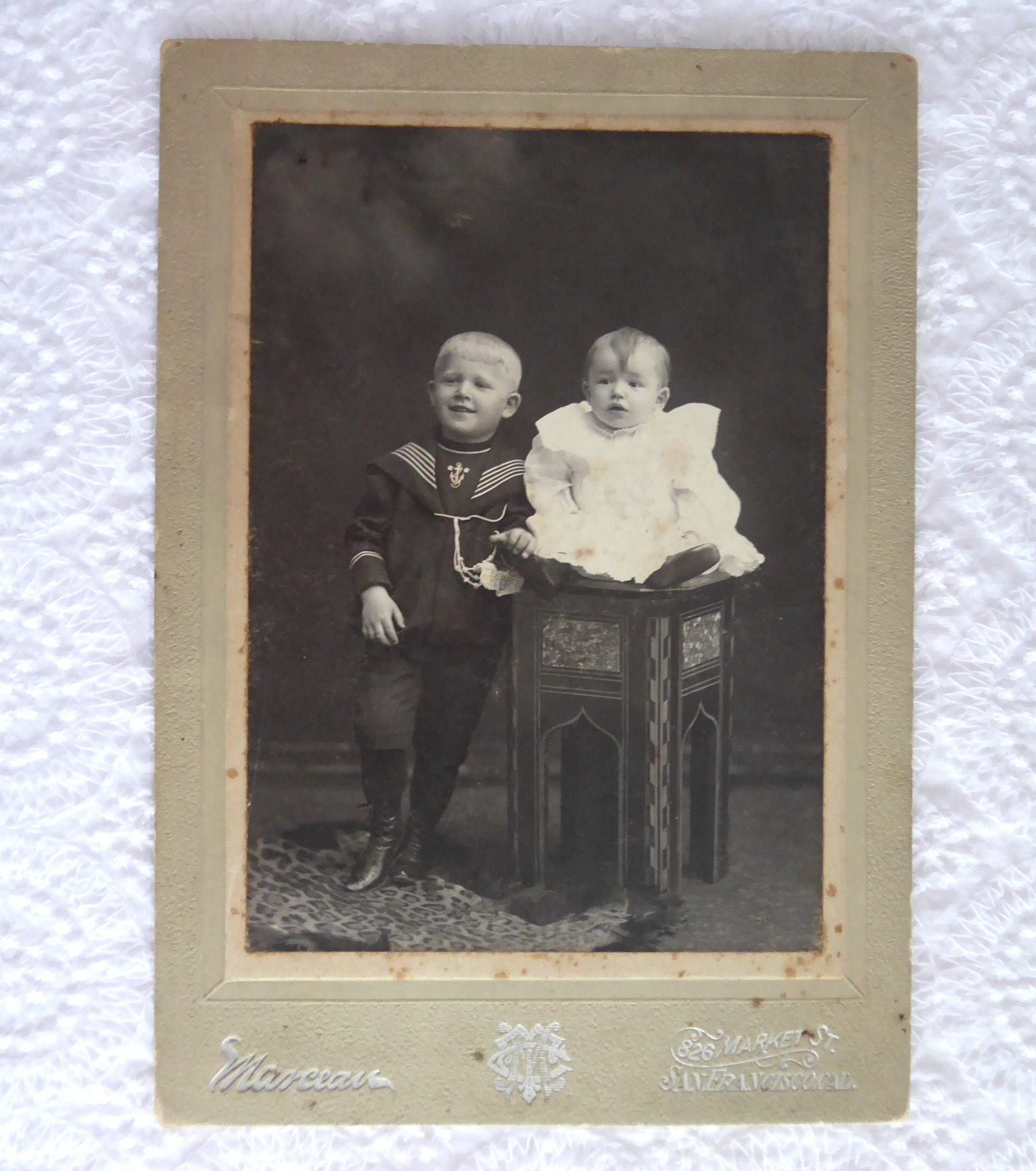 Antique Victorian Cabinet Card Photo of Children - Wisconsin 1870s-1880s Vintage Ephemera for Collectors & Home Decor