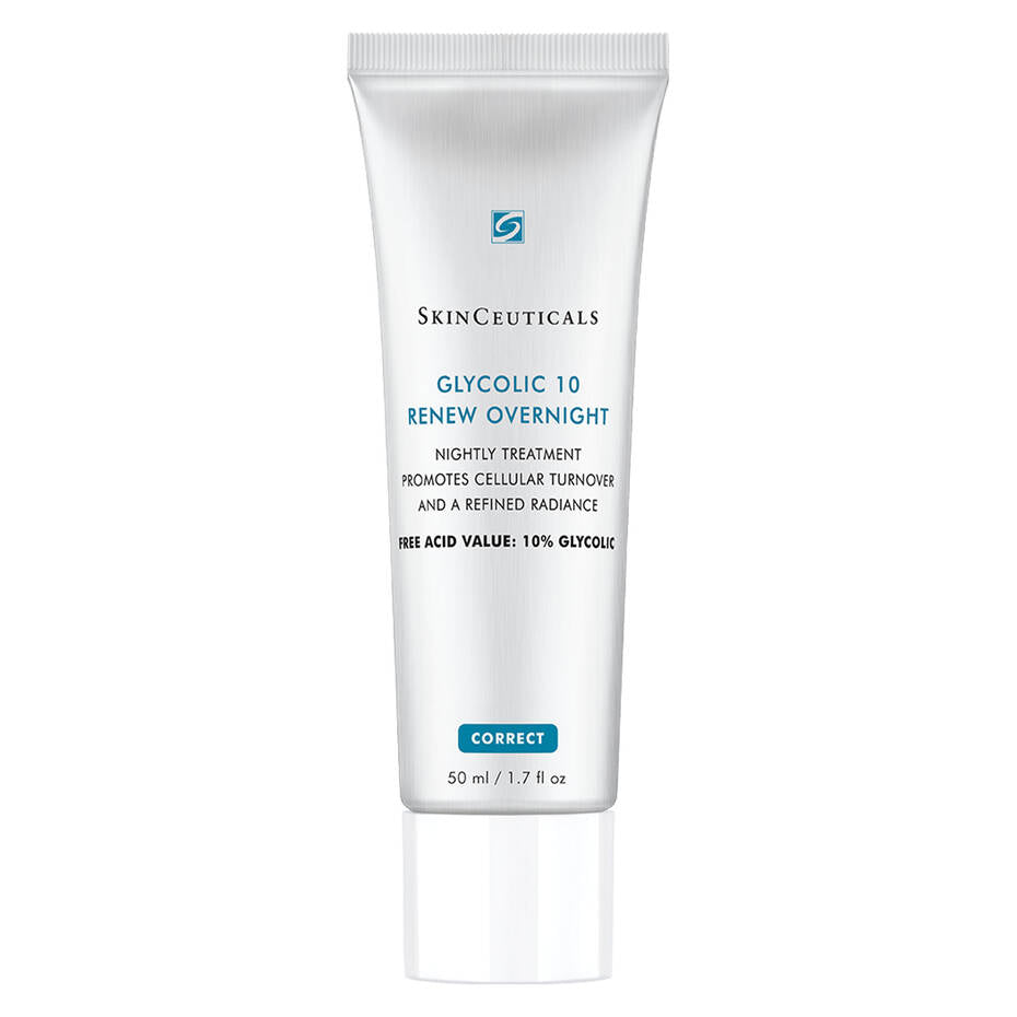 SkinCeuticals Glycolic 10 Renew Overnight - 10% Glycolic Acid Night Cream for Face, Exfoliating & Brightening Treatment - Perfect for Overnight Skin Renewal & Anti-Aging Routine