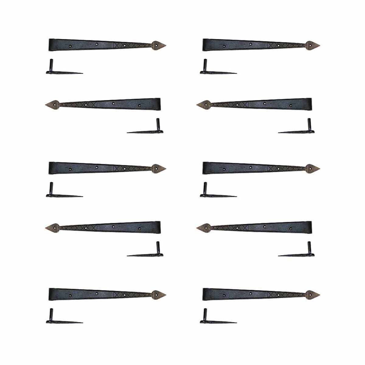 Black Spear Tip Strap Pintle Hinge 14