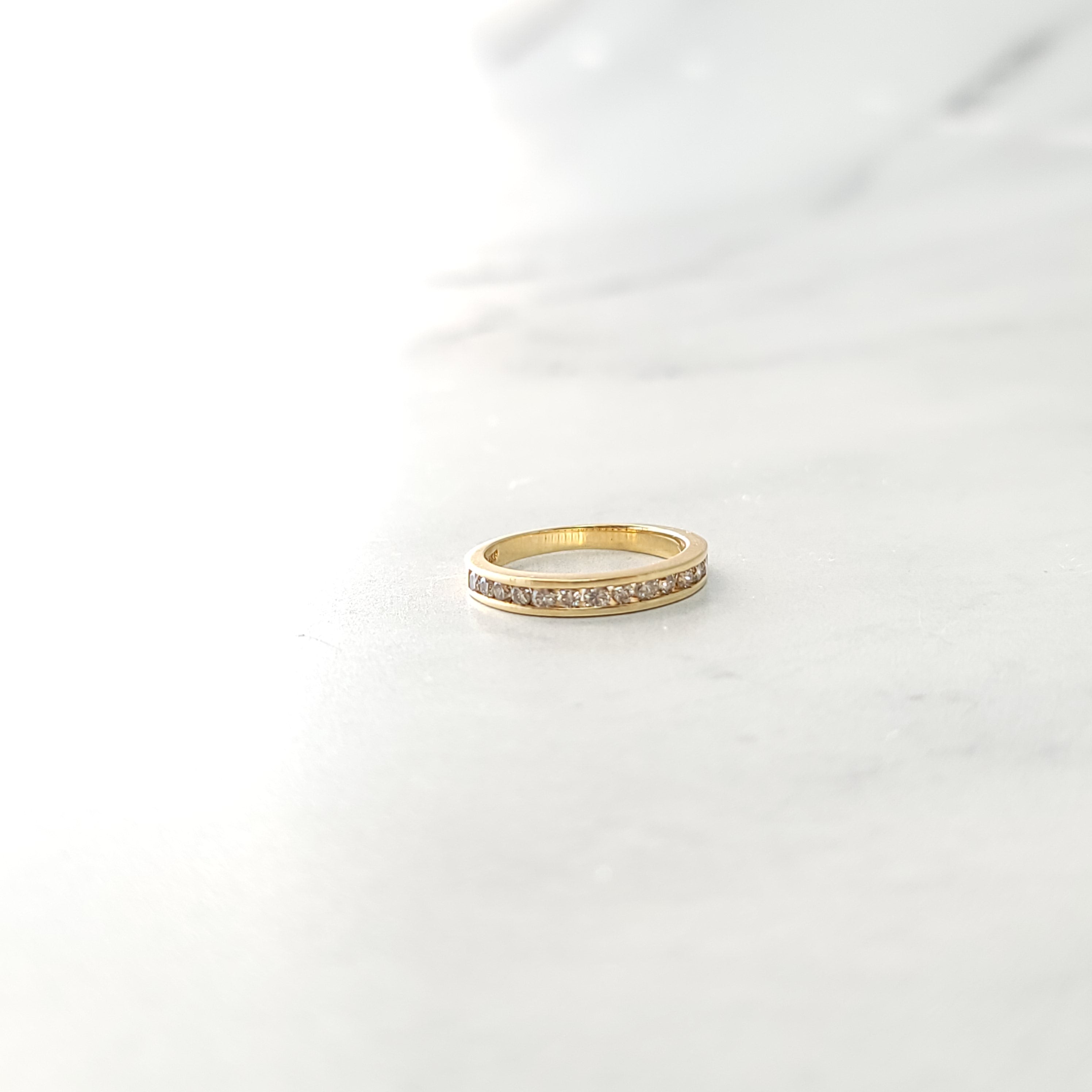 3MM Half Carat Round Diamond Wedding Band - Elegant Solitaire Engagement Ring for Women, Dainty Stackable Promise Ring, Perfect for Anniversaries & Proposals