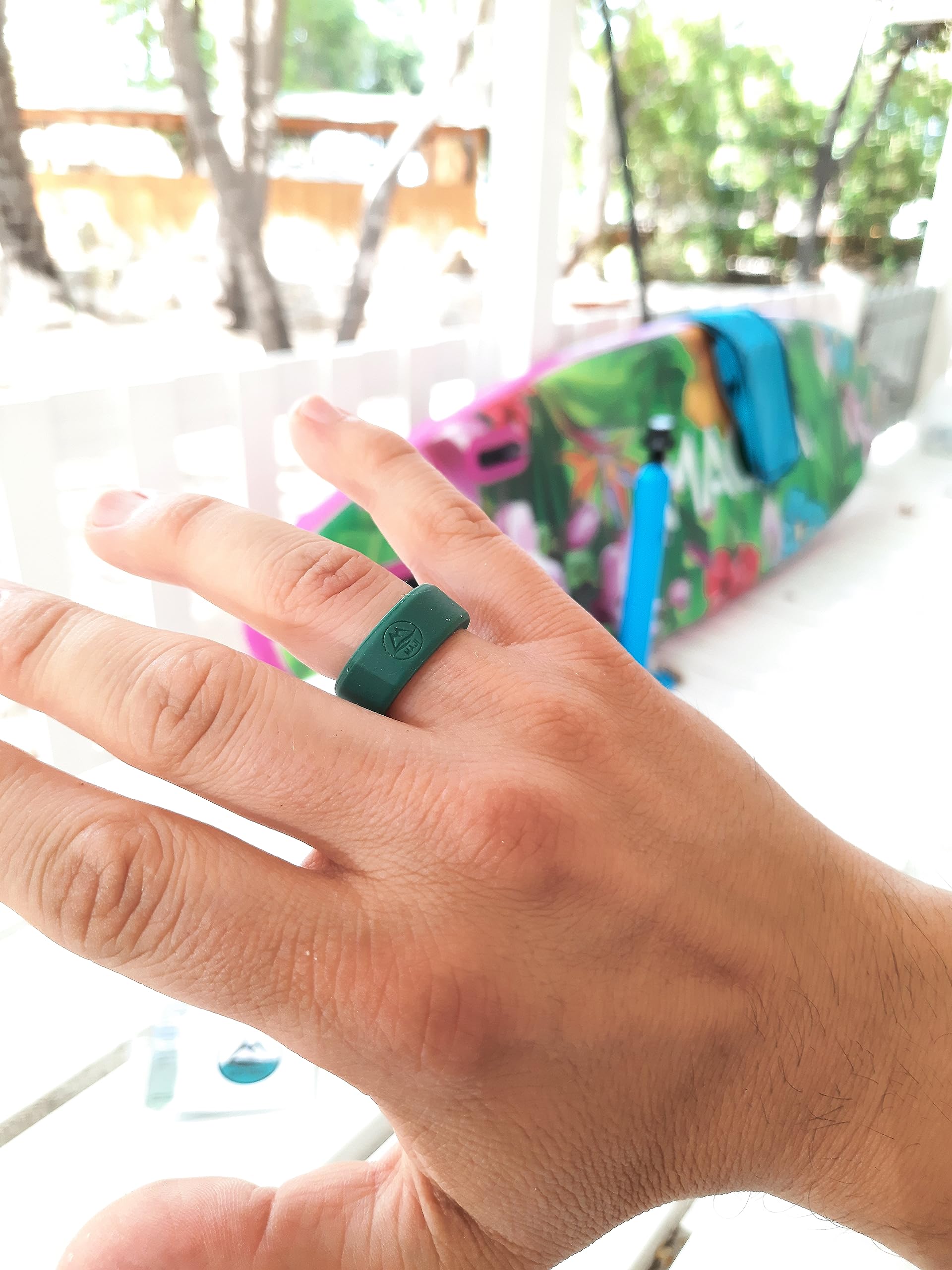 **Durable Silicone Wedding Rings for Men - Comfortable & Safe Solid Style Engagement Band - Gym, Sports, Workout & Active Lifestyle**