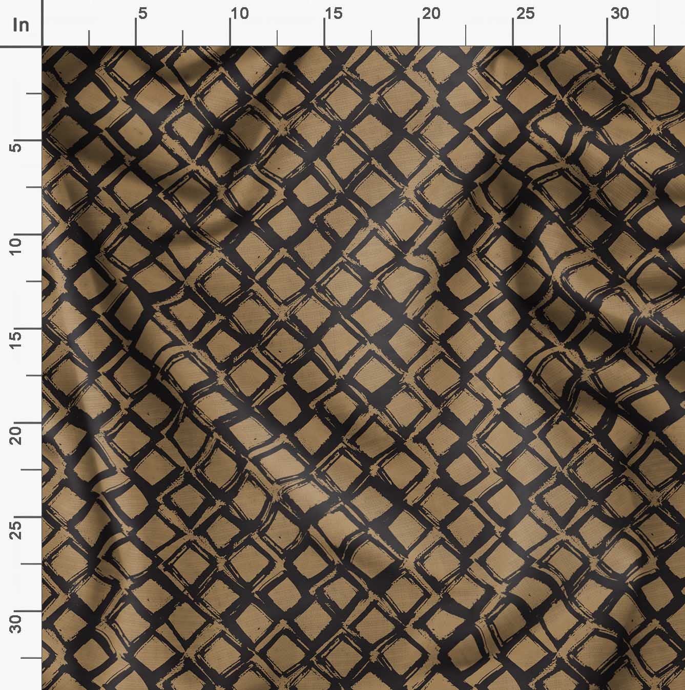 Soimoi Brown Polyester Crepe Fabric by The Yard - 52