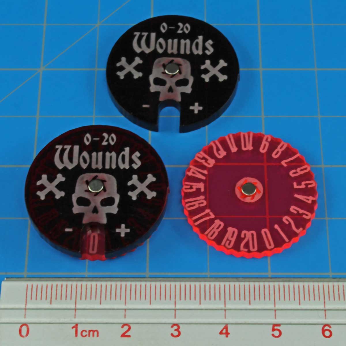 LITKO Magnetic Wound Dials 0-20 for RPG & Card Games - Health Tracker for Tabletop Gaming