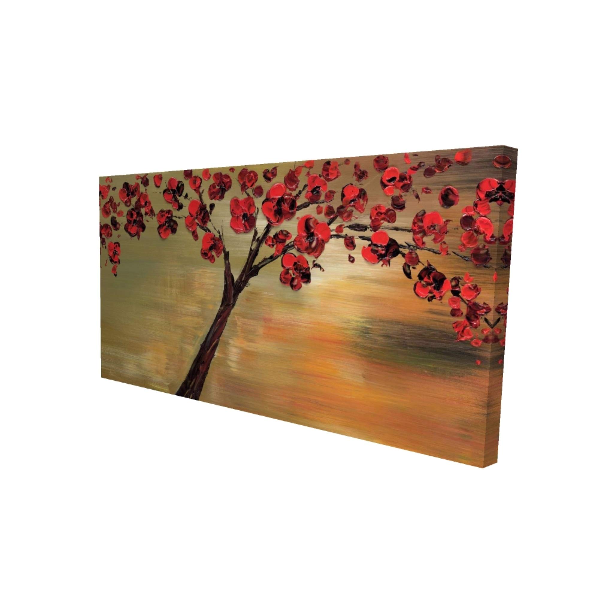 Beautiful Red Flowers Tree Canvas Print - Stunning Wall Art for Living Room, Bedroom & Office Decor