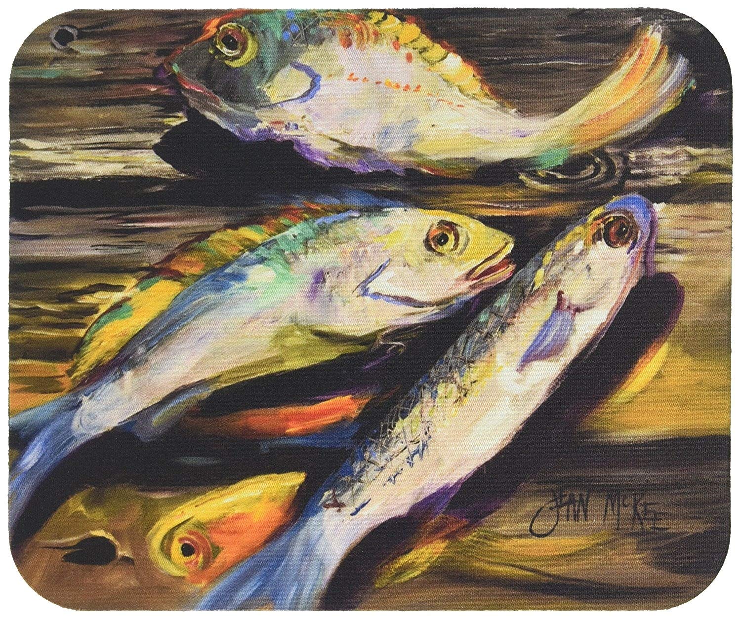 P299 Fish on The Dock Gaming Mouse Pad - Non-Slip Rubber Base Large Mouse Mat for PC, Laptop, Office & Home Use - Perfect for Gamers, Graphic Designers & Computer Work