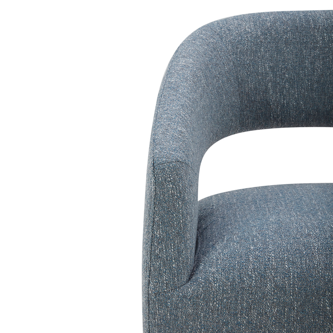 Nathan Upholstered Dining Chair - Modern Comfortable Kitchen Chairs with Padded Seat & Sturdy Wooden Legs - Perfect for Dining Room, Breakfast Nook, and Home Office