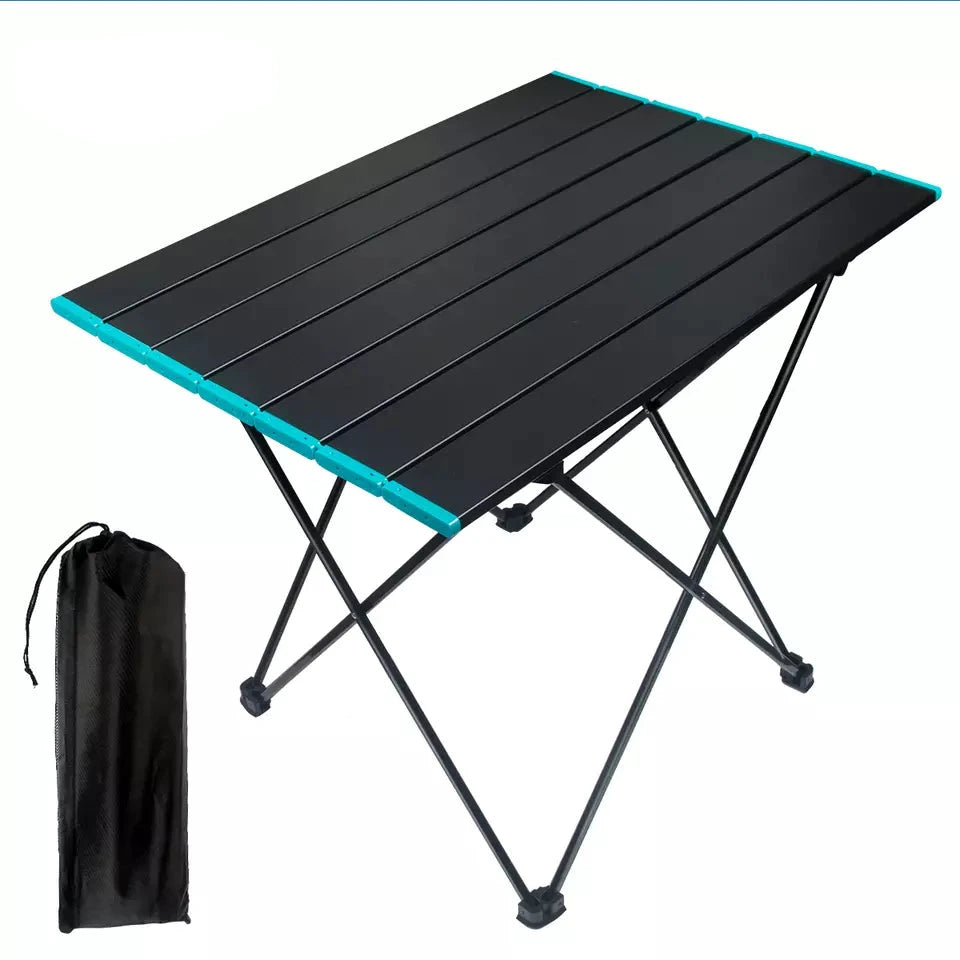 Portable Lightweight Aluminum Folding Camping Table with Carry Bag - Perfect for Outdoor Picnics, Beach Trips, Backpacking & Tailgating Parties