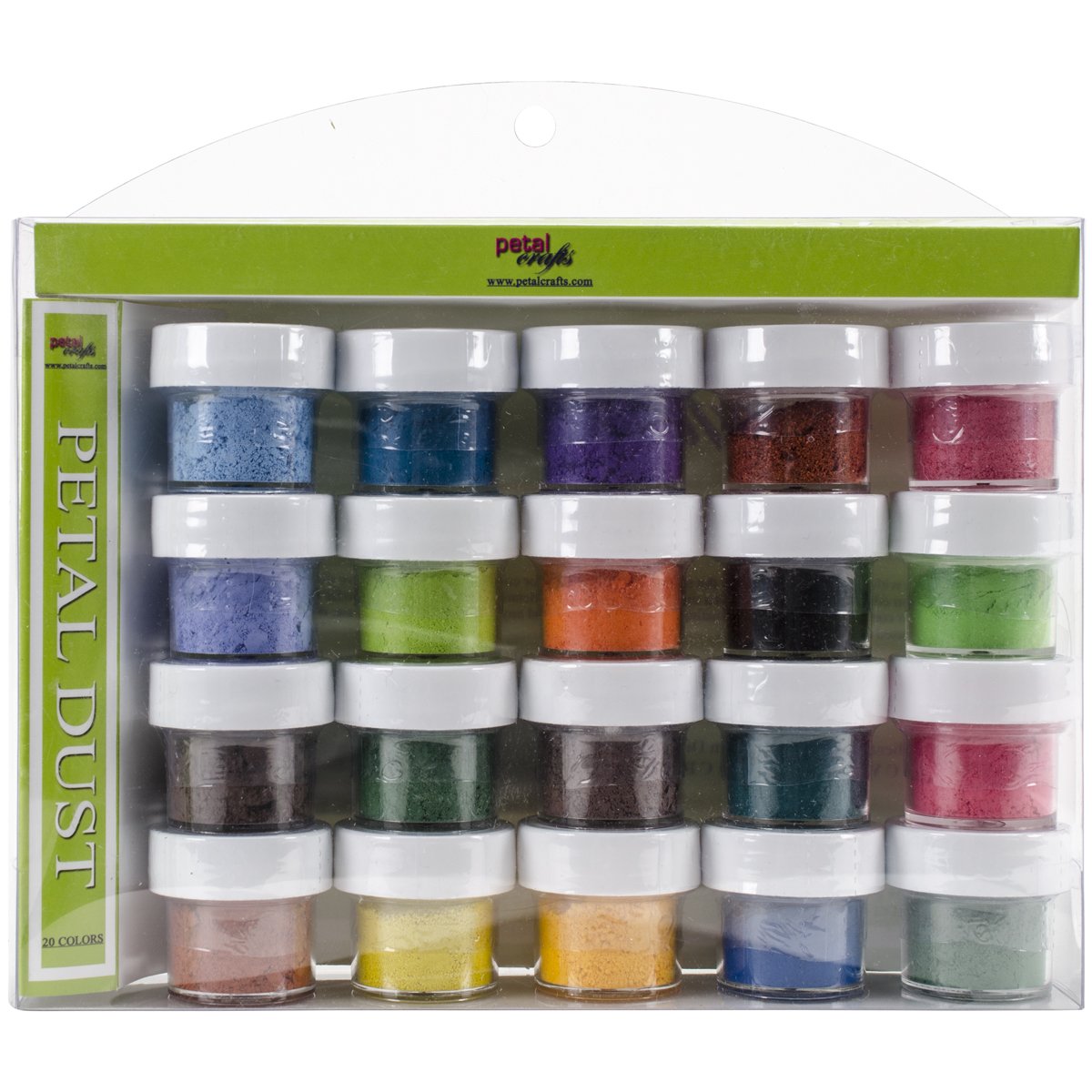 Petal Crafts Petal Dust Set - 20 Pack Vibrant Edible Cake Decorating Colors for Wedding Cakes, Cupcakes & Sugar Flowers - Perfect for Bakers & DIY Dessert Artists