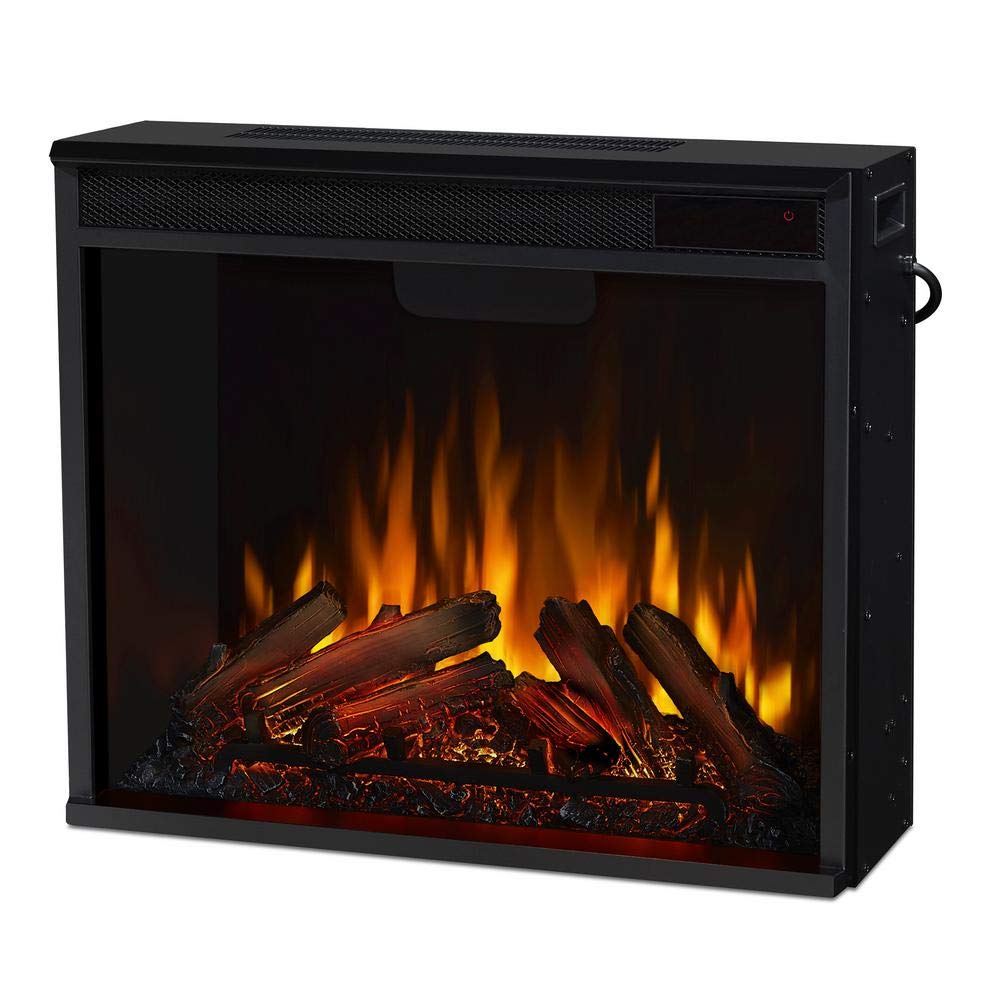Real Flame Replaceable Electric Fireplace Heater Insert - 12 Flame Colors & 5 Brightness Levels with Adjustable Thermostat, Timer & Remote Control | Safe Overheat Protection & Auto Shutoff | Perfect for Living Rooms, Bedrooms & Offices