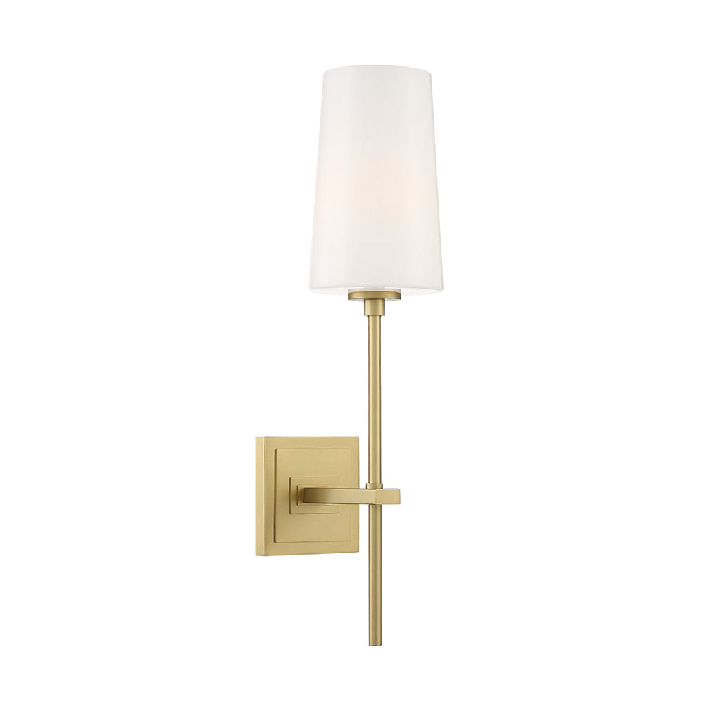 Elegant II 1-Light Wall Sconce in Brass - Vintage Style Lighting Fixture for Bedroom, Living Room & Hallway Decor