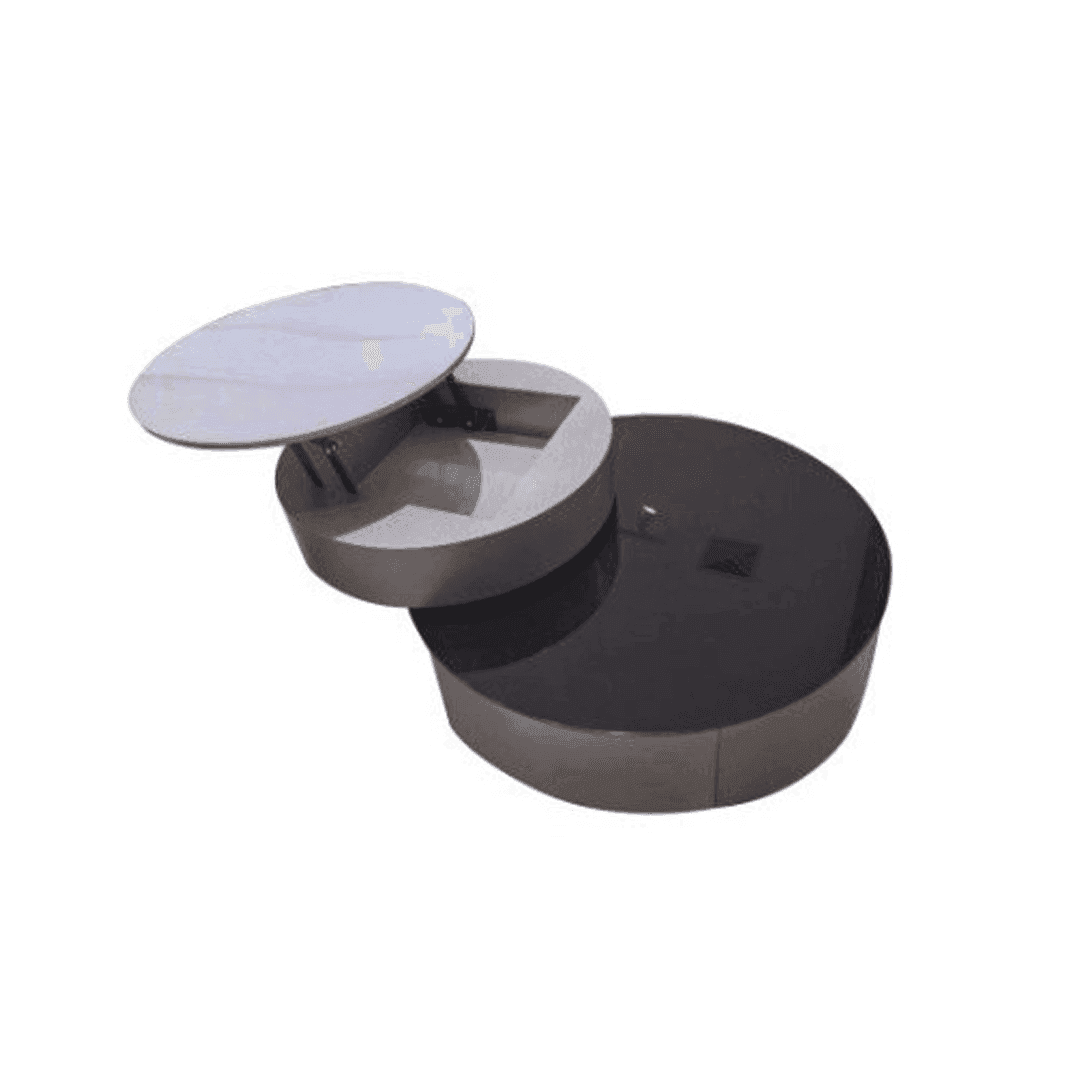 Haddon Round Nesting Coffee Table Set - Modern Wood Side Tables for Living Room, Bedroom, Office - Space-Saving Stackable End Tables for Small Spaces