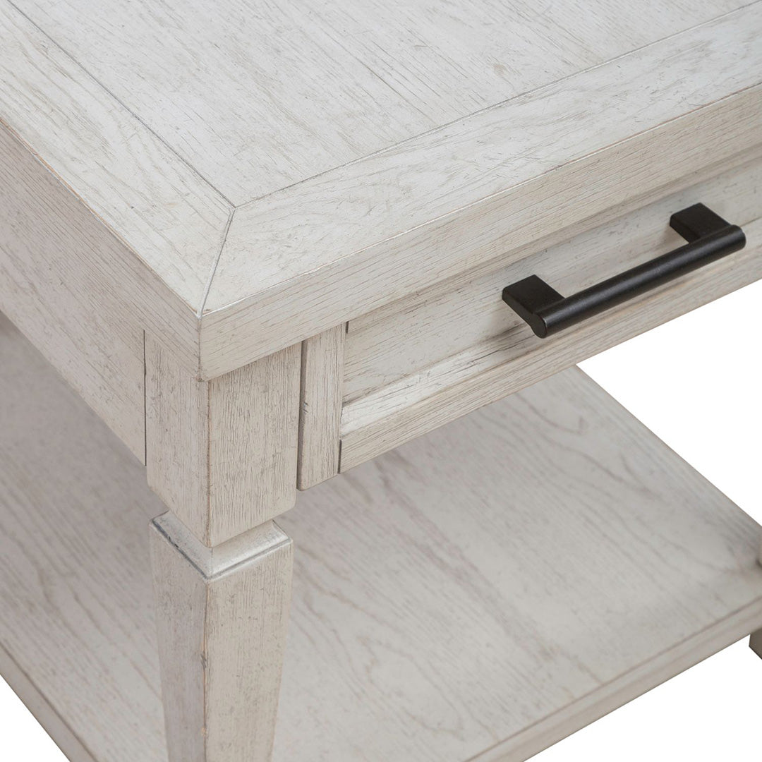 Caruso Heights End Table - Modern Side Table for Living Room, Bedroom & Office - Perfect for Lamps, Books & Decor