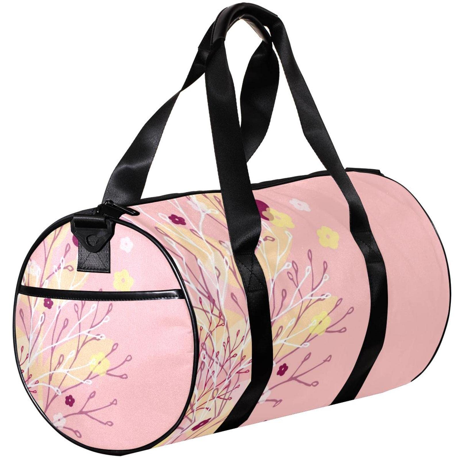 Men's Gym Duffle Bag - Pink Floral Sports Travel Bag with Wet Pocket | Waterproof Workout Bag for Gym, Yoga, Travel & Sports | Perfect for Fitness Enthusiasts & Athletes