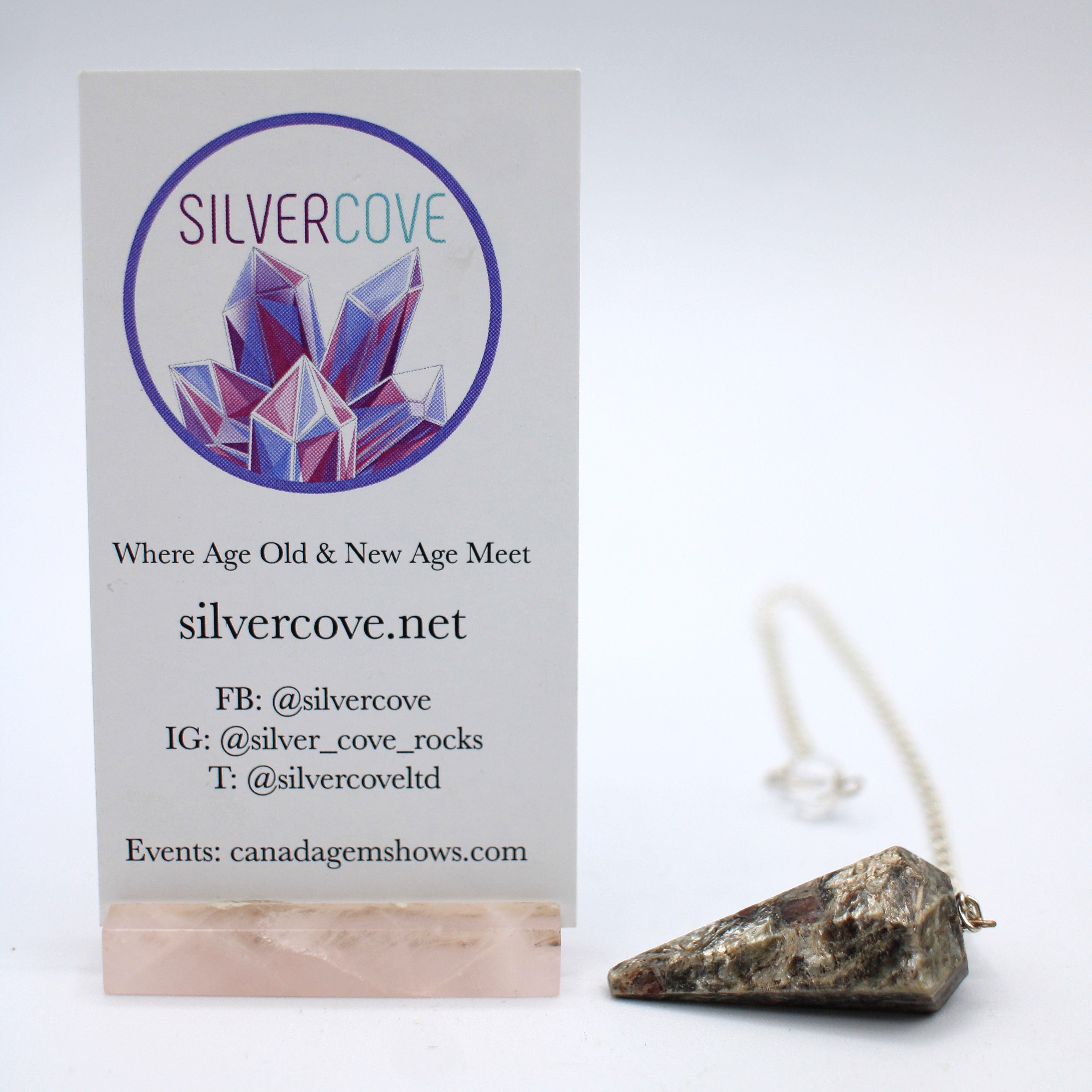 Natural Canadian Staurolite Garnet Mica Schist Pendulum - Healing Crystal for Chakra Balancing, Dowsing & Energy Work | Perfect for Meditation, Reiki & Spiritual Practices