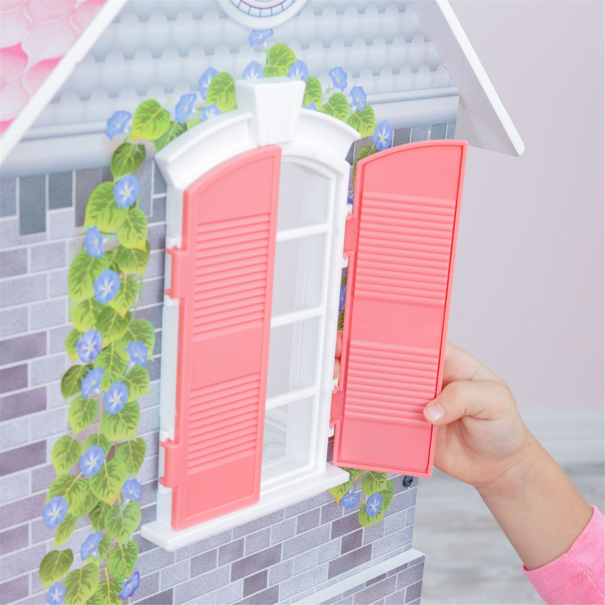 KidKraft Magnolia Mansion Dollhouse - Large Wooden Doll House with Furniture for Girls, Perfect for Pretend Play & Imaginative Fun | Great Gift for Ages 3+ | Playroom, Bedroom & Nursery Decor