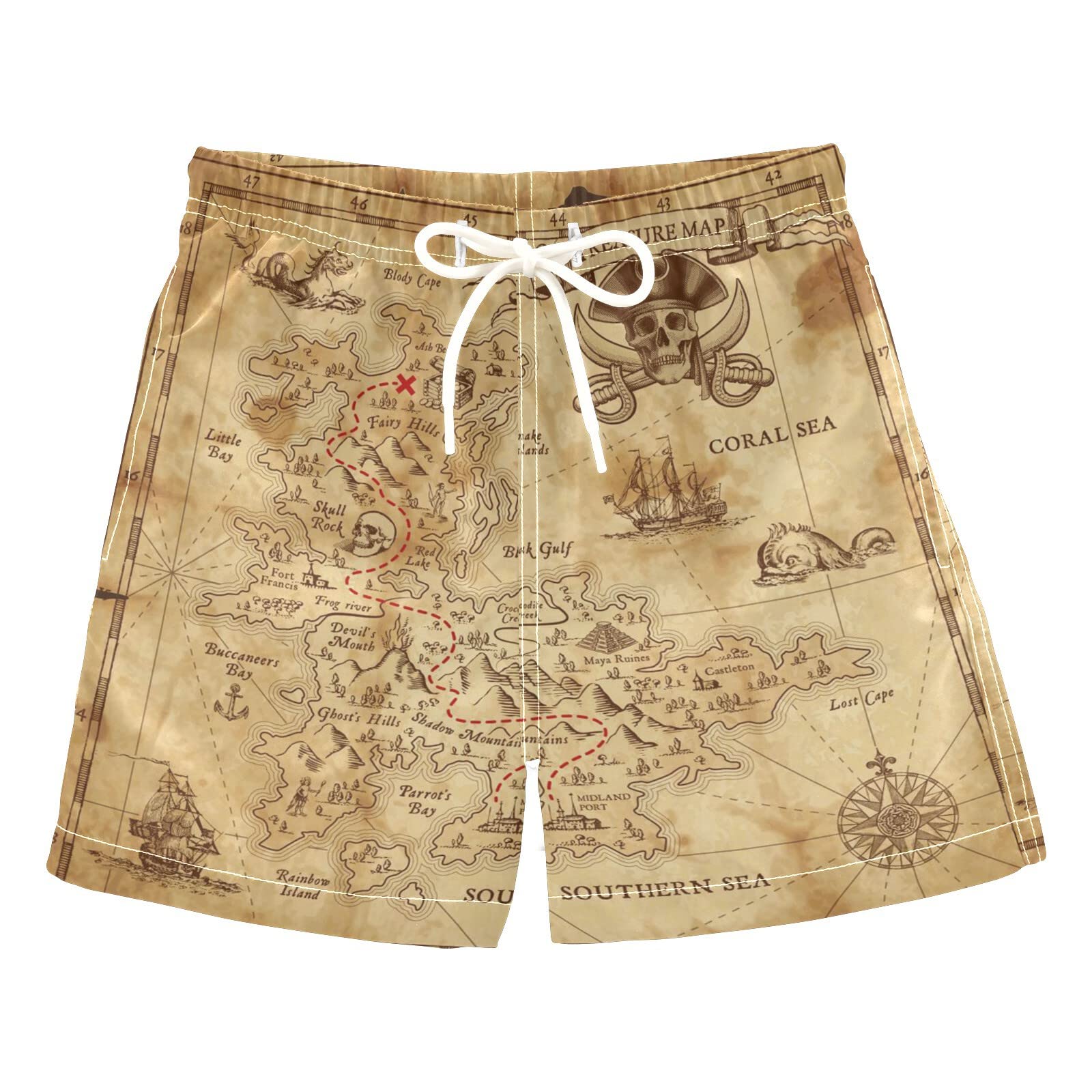 **Boys Swim Trunks - Leopard Print Quick-Dry Board Shorts for Kids & Toddlers | Beach, Pool & Summer Water Play**